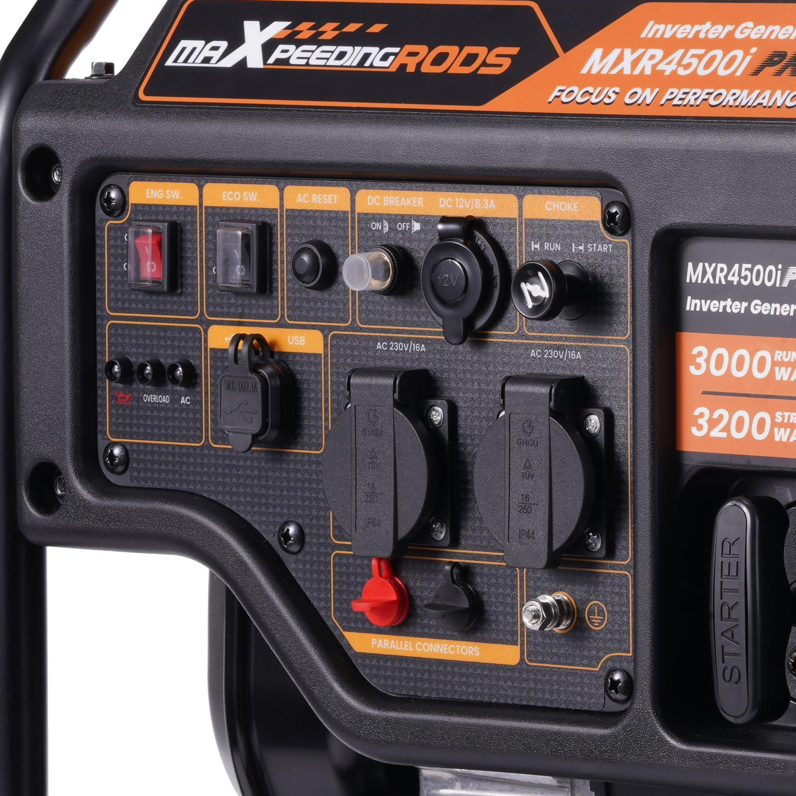 3200W Inverter Stromerzeuger Benzin Notstromaggregat 23.5kg Tragbar Generator