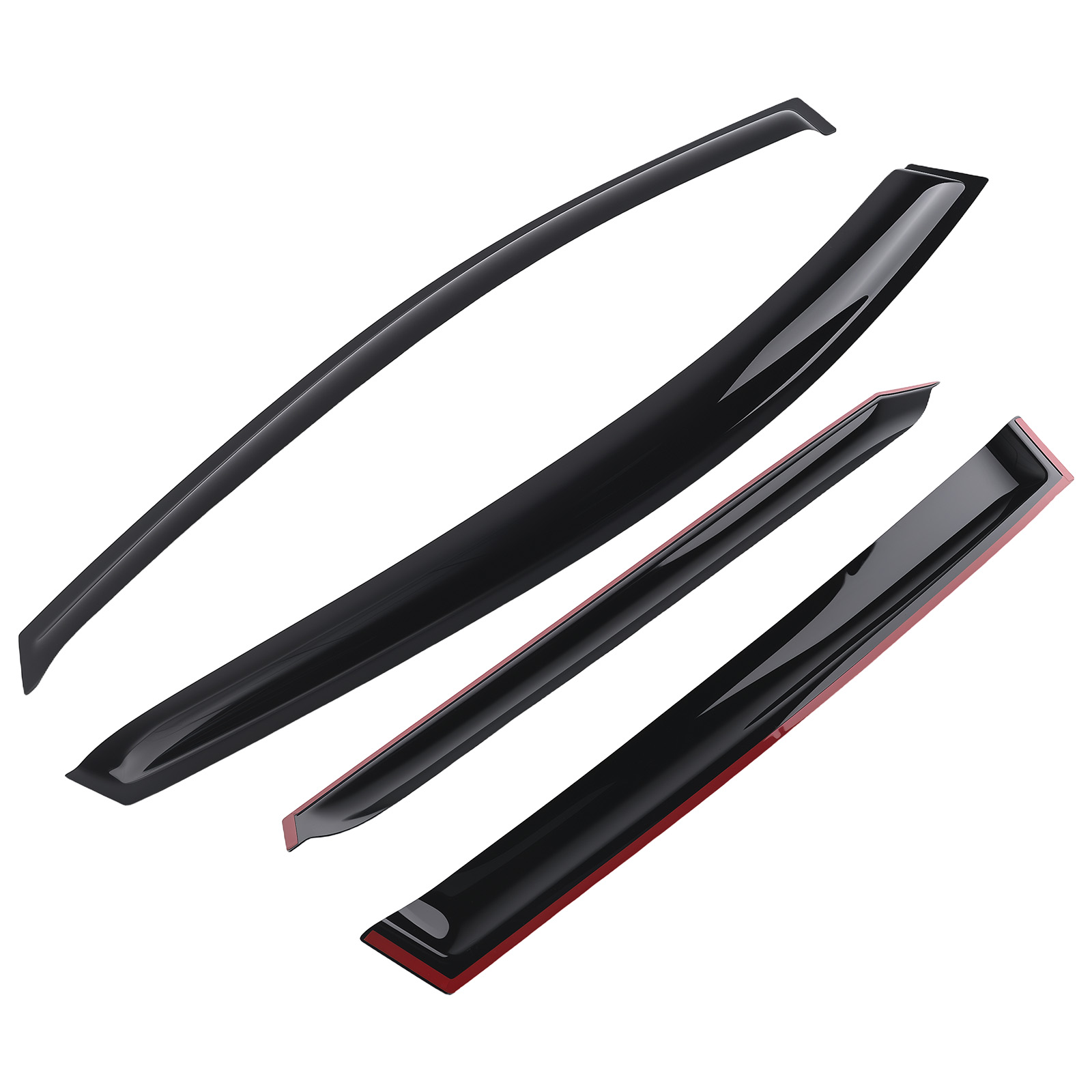 Door Shield Deflectors for Ford Kuga 2012-2019 Outside Mount Black 4 Pieces