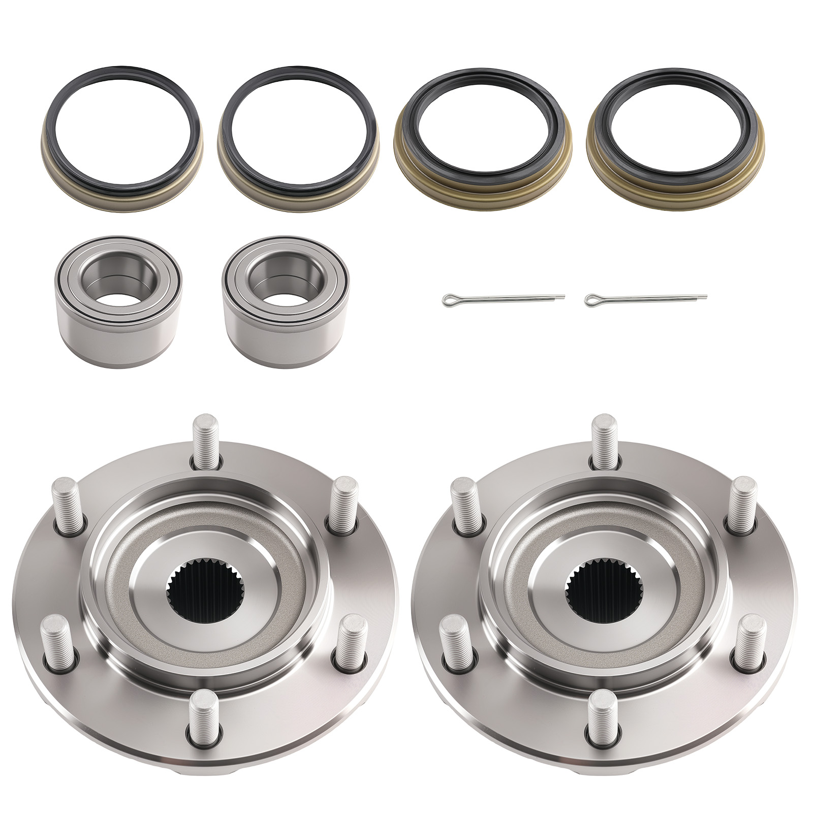 Front Wheel Hub & Bearing Kit for Toyota 4Runner/Sequoia 2WD 96-07 517011 w/ABS