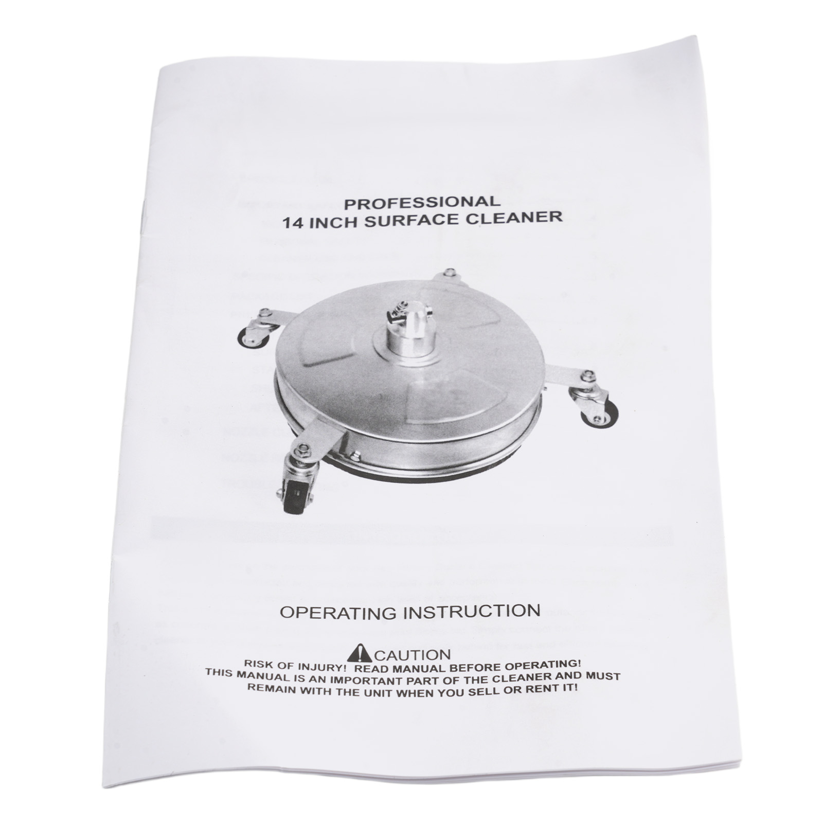 14 Inch Power Washer Surface Cleaner 4200PSI Quick Connect Dual Nozzles