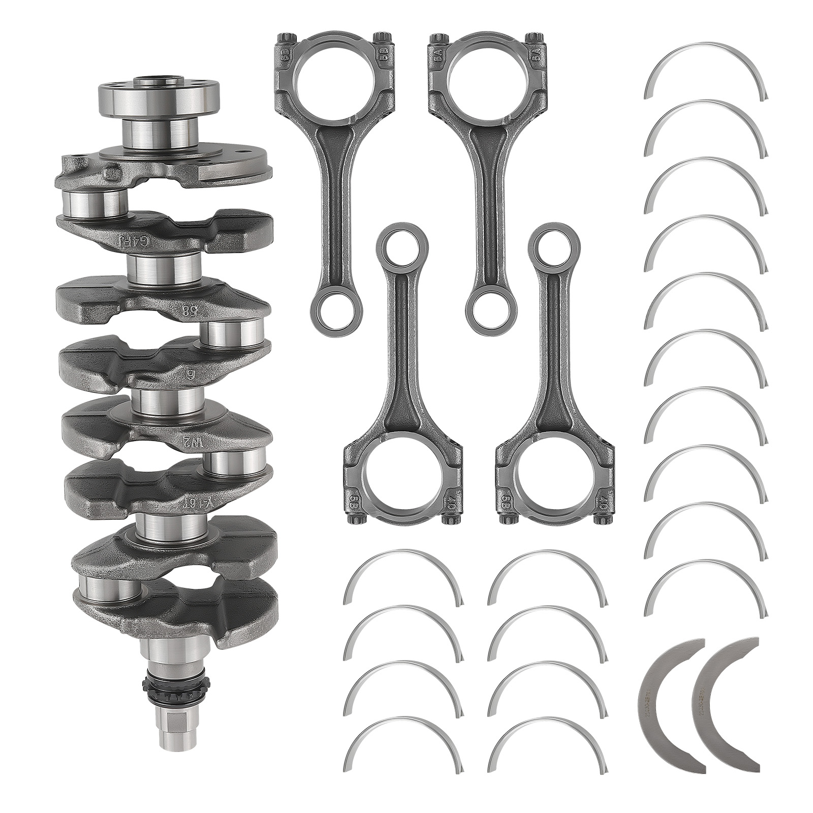 23110-2B710 Crankshaft & Connecting Rods & Bearing Kit Set For Kia Hyundai 1.6T