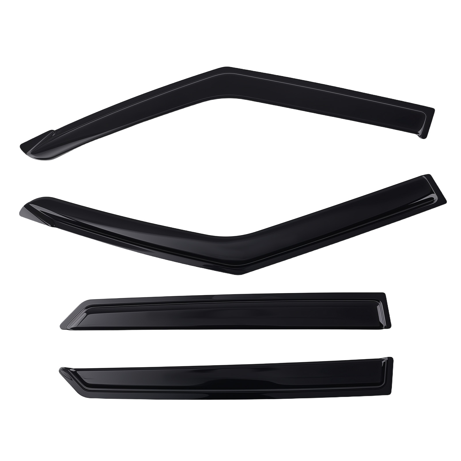 Vent Visor Window Guards for Hyundai Venue 2020-2024 Black Outside 4Pcs