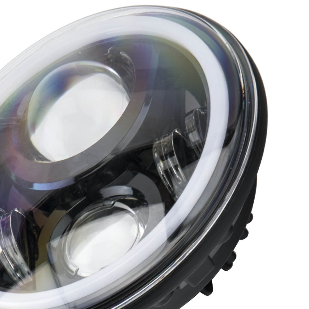 7inch LED Headlight + Fog Light Set for Jeep Wrangler TJ 1997-2006 RGB Angel Eye