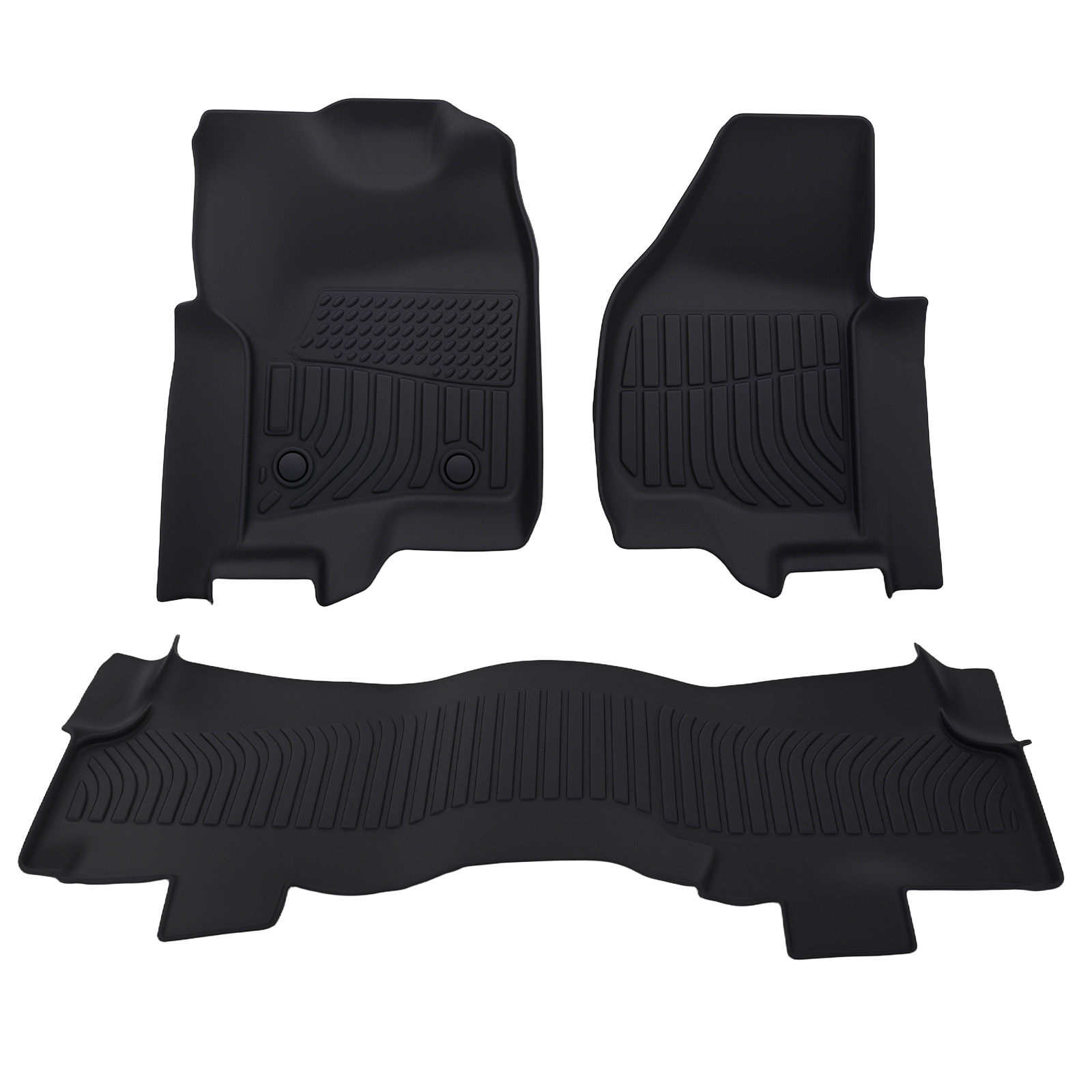 Carpet Floor Mats for Ford F-250/F-350/F-450 2012-2016 TPE Black Waterproof