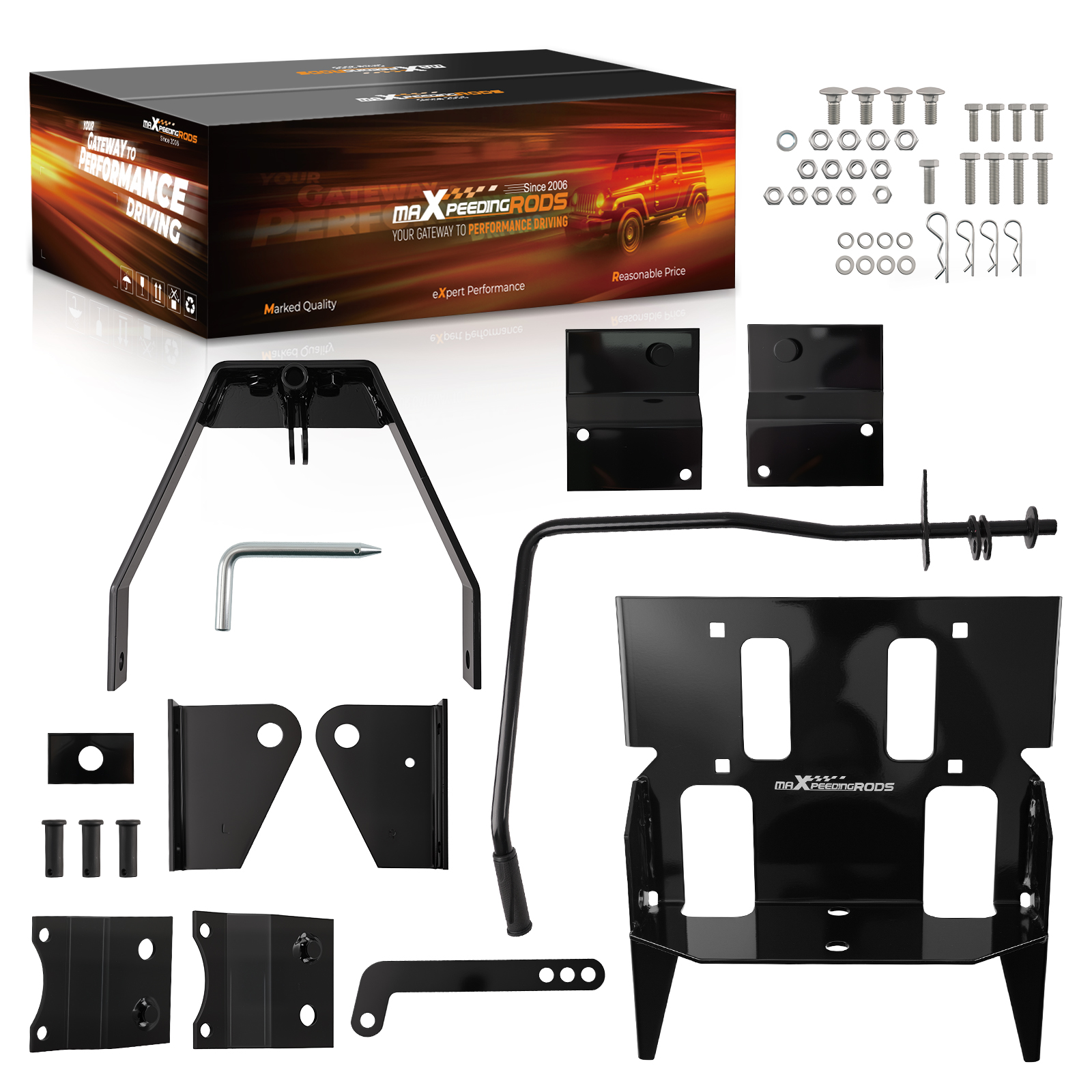 Black Steel Sleeve Hitch for Craftsman Garden Tractors Rear Mount 585607901