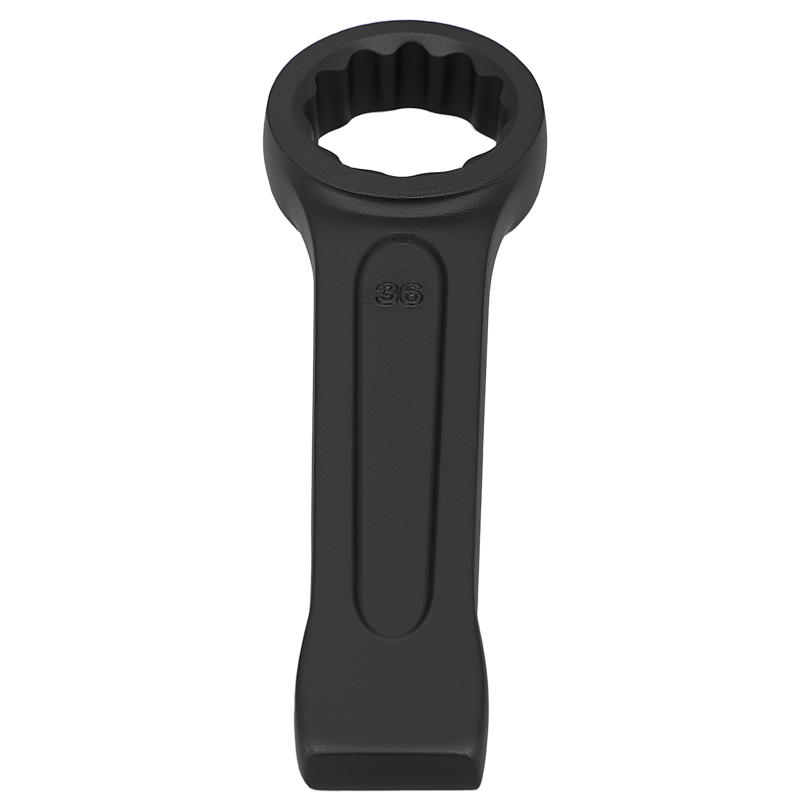Llave 36mm Boca Cerrada CrV 12 Puntas Golpeo 205mm Patrón Plano Resistente