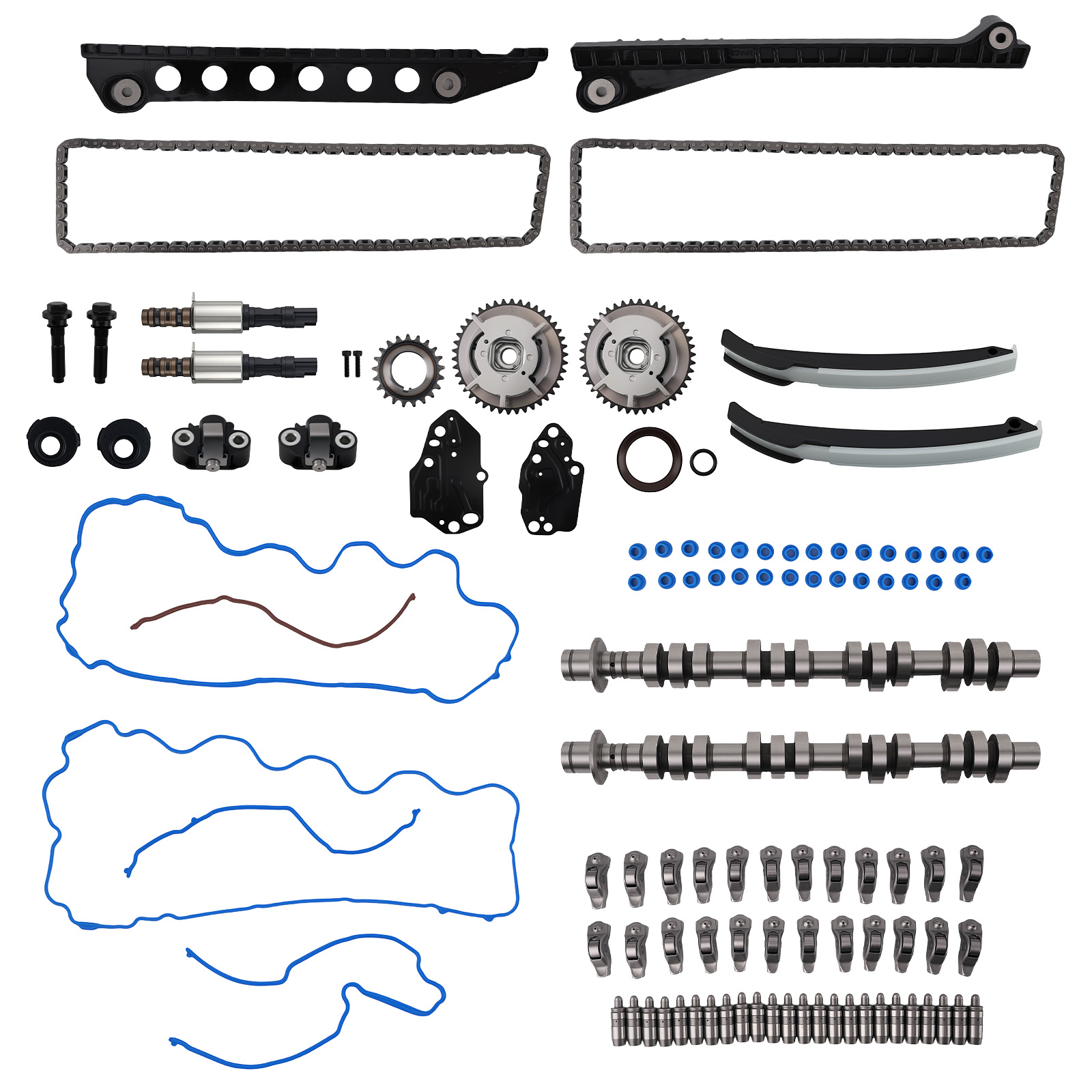 Camshafts Lifter Rocker Arm Timing Chain Kit For F350 Mercury Mountaineer 05-10