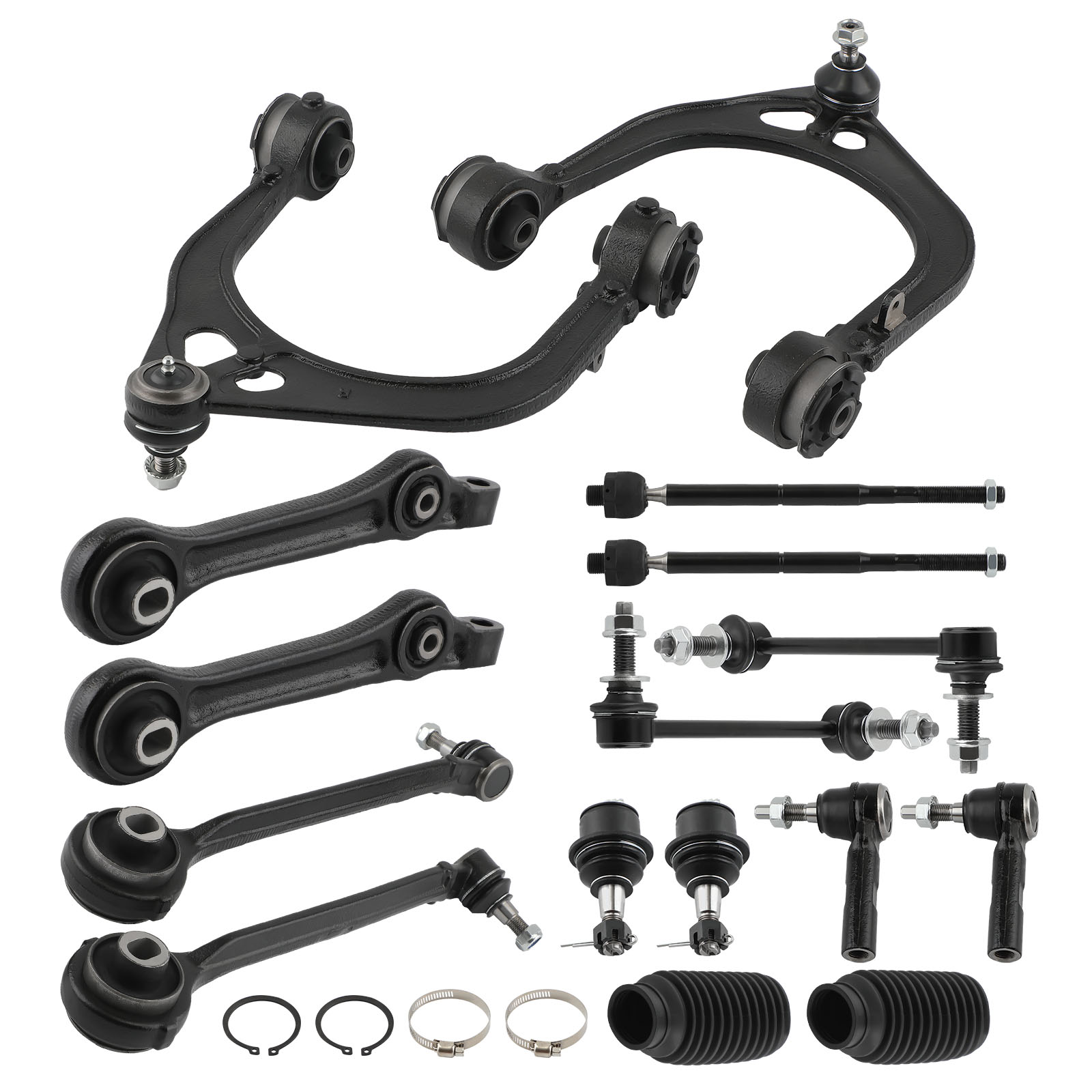 16pcs Front Control Arms Tierods Sway Bar Kit for 05 - 10 Dodge Charger Magnum
