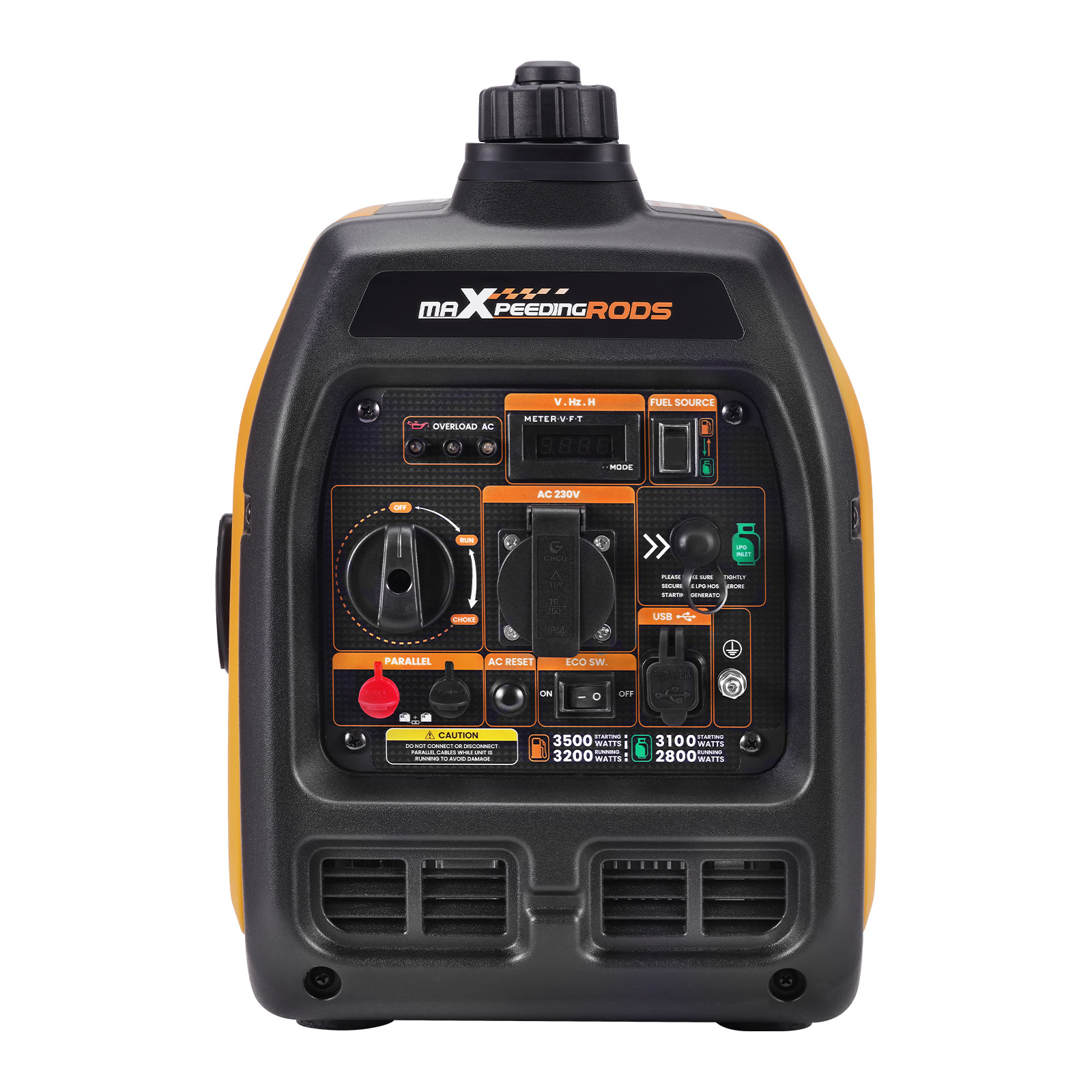 Inverter Stromerzeuger 3,5 kW Benzin LPG Dual Fuel for Camping im Freien