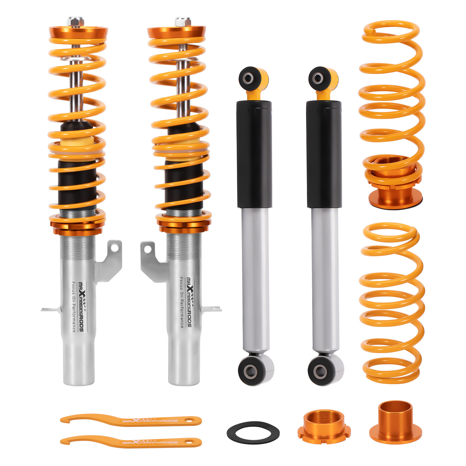 Gewindefahrwerk Stoßdämpfer for Citroen C2/C3 FWD 2003-2010 Tieferlegung 25mm