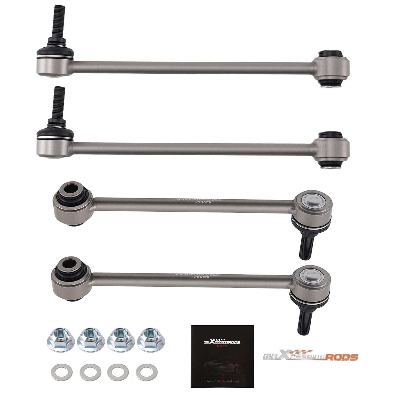 4x Sway Bar Links Kit Front Rear for Jeep Wrangler JK JL 2007-2021 1-2.5