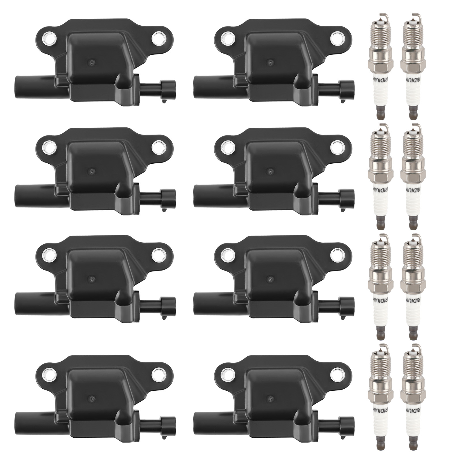 8 Ignition Coils & Spark Plugs For Chevrolet GMC Buick Cadillac Hummer Pontiac