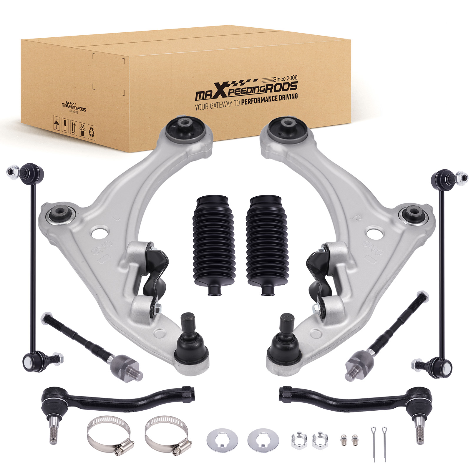 10pcs Front Suspension Kit Control Arms Tie Rods for Nissan Maxima 2009-2014