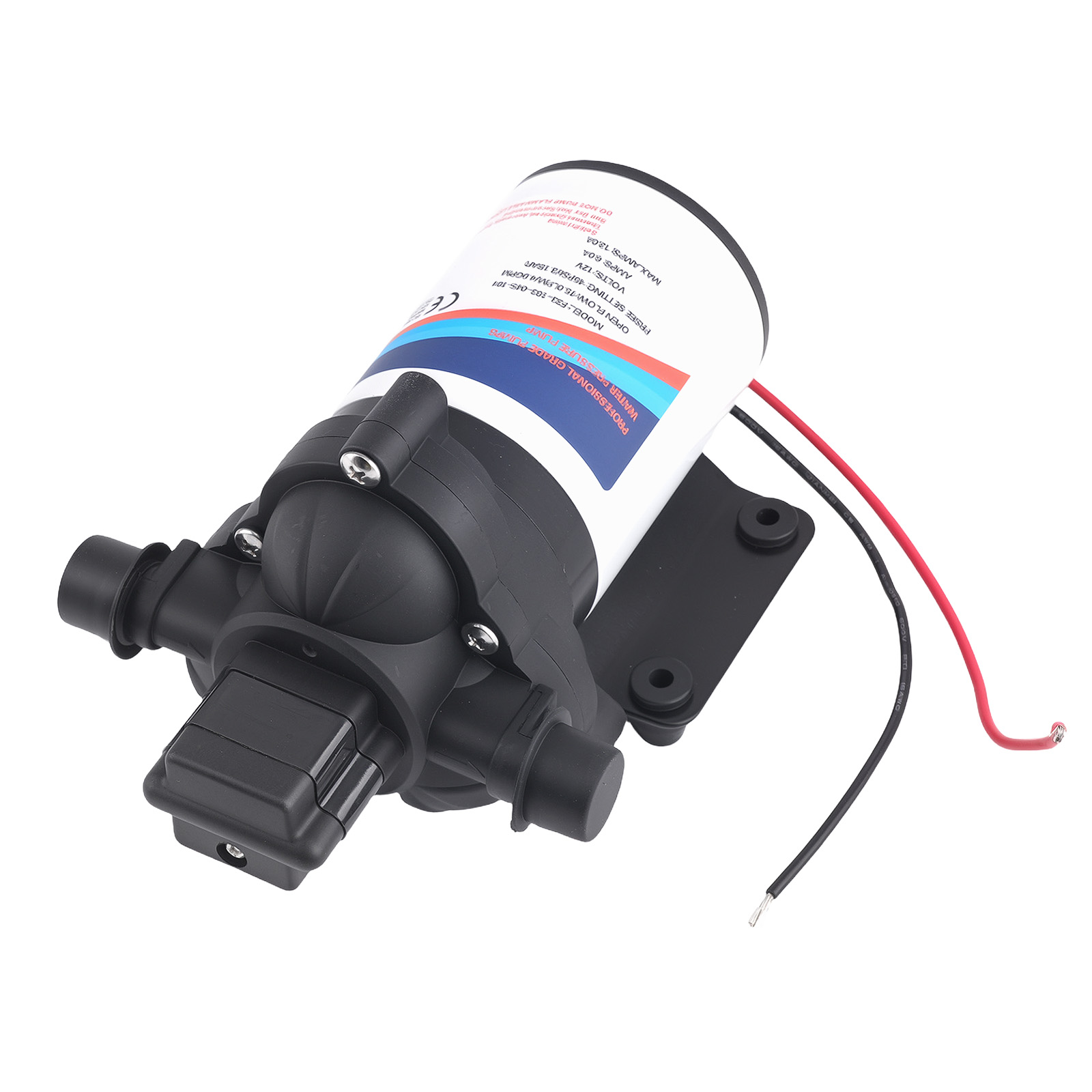 12V Diaphragm Water Pump for RV Yacht Marine Irrigation 15L/Min Low Noise