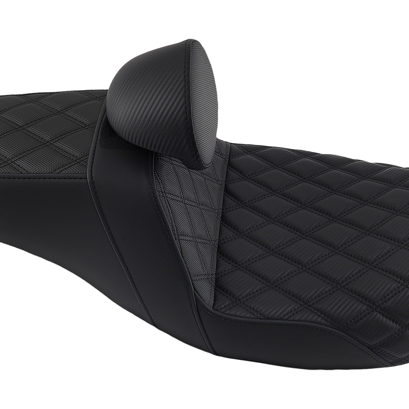Full Stitch Two Up Seat for Harley Road Glide Touring 2009-2023 Black