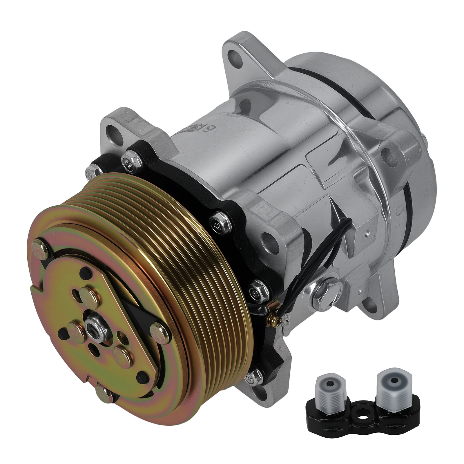 AC Compressor Kit For Carrier Transicold 20-102-870 118mm 8 Groove w/ Clutch