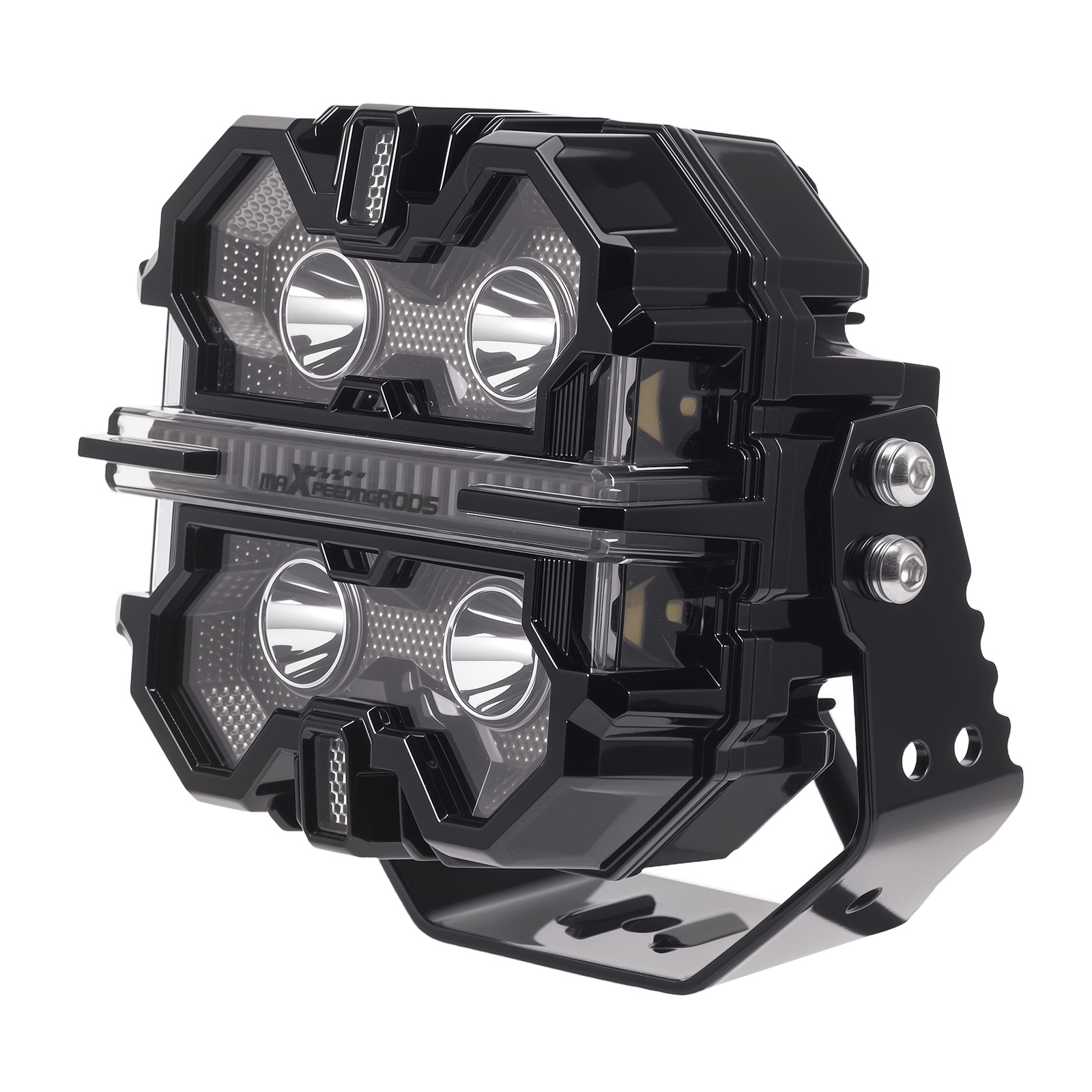 LED Driving Light Bar 25440LM For Marine ATV UTV 4WD White+Amber DRL Crosshair