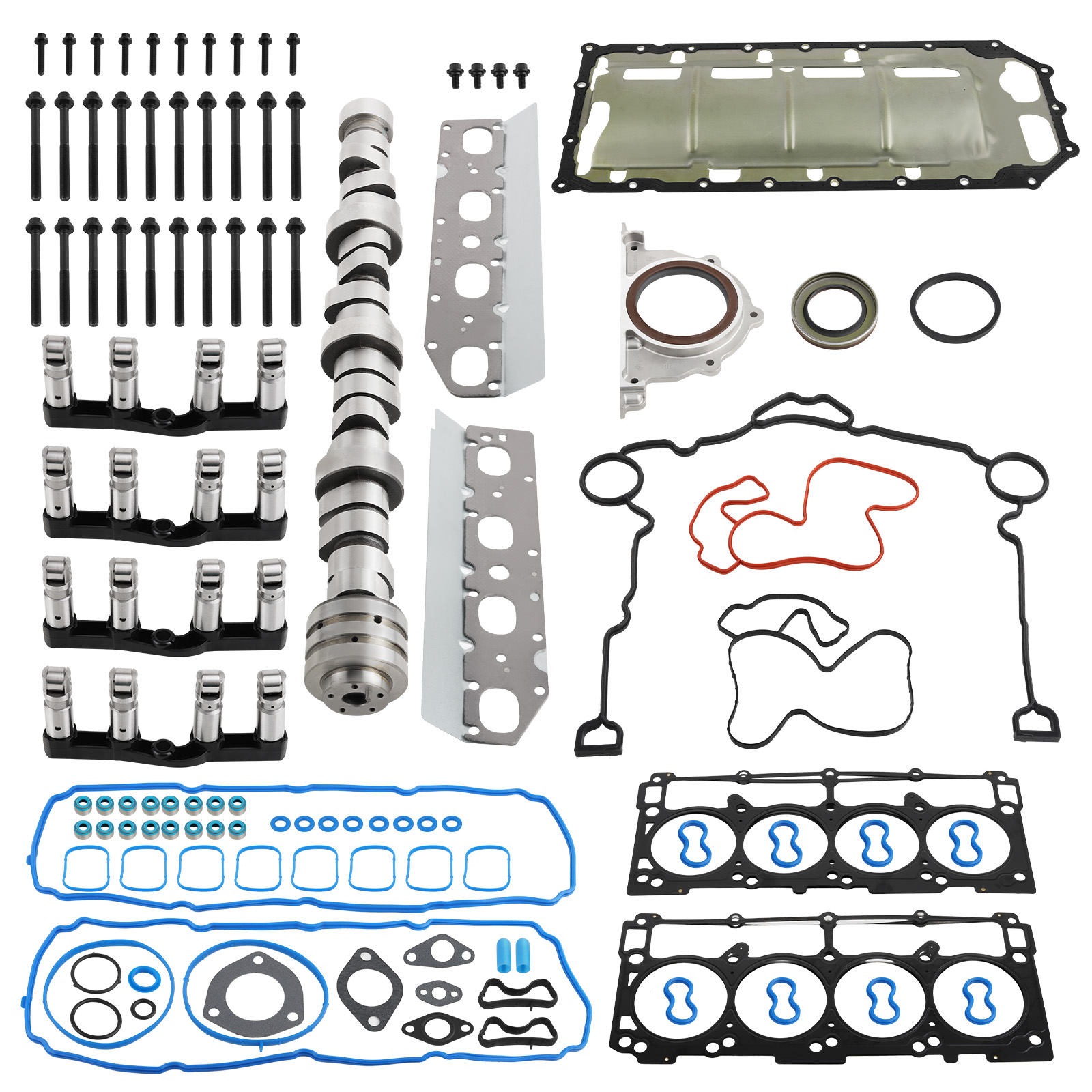 Camshaft+Mds Valve Lifters Timing Chain Kit Bolts Gasket for Ram 1500 53021728AE