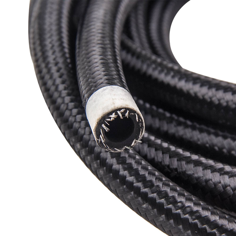 AN8 AN8 20 feet 6 Meters Nylon Stainless Steel Braided Oil Fuel Gas Line Hose 6941577321034 eBay
