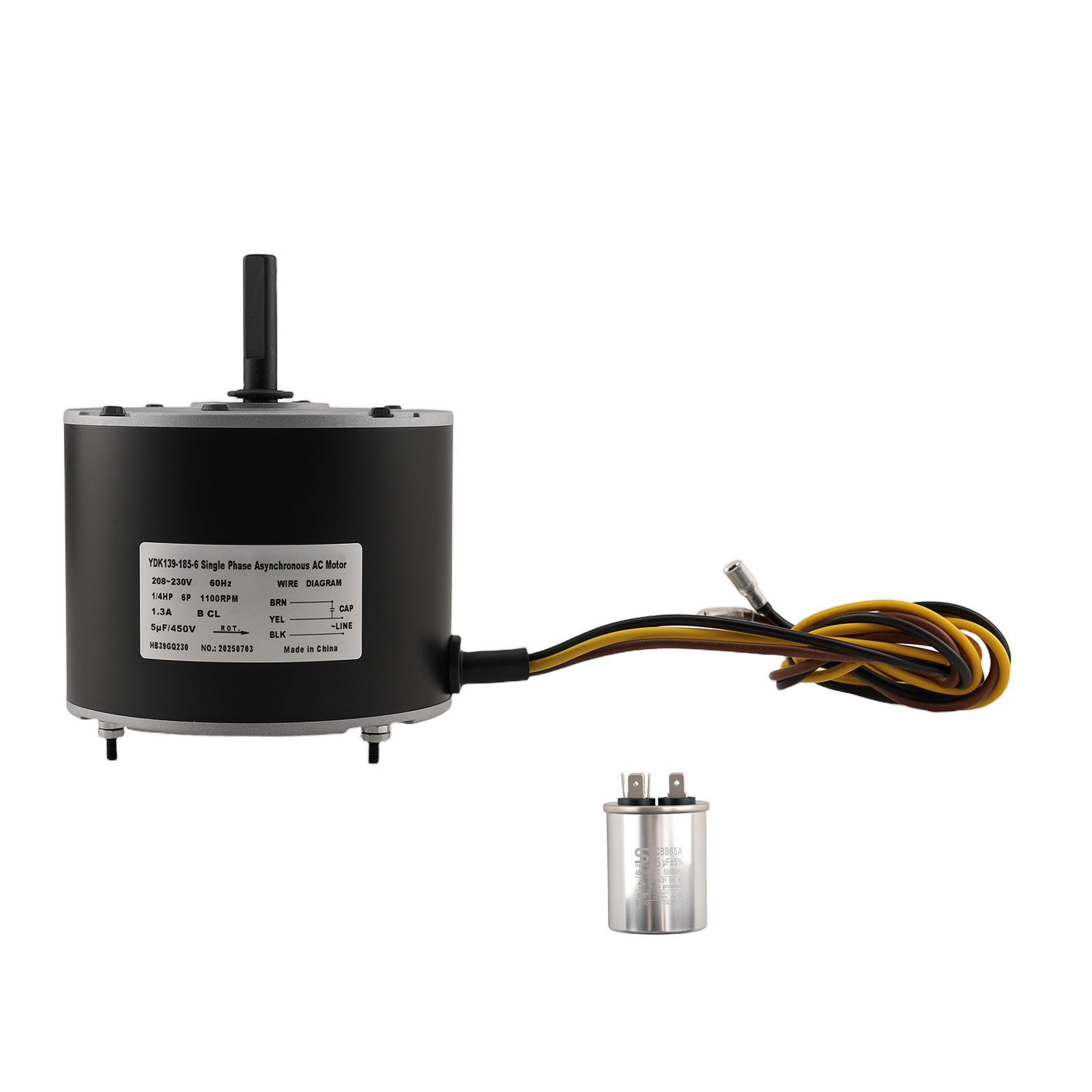 1*Fan Motor 1/4 HP 208-230 Volt Y7S623C835L for Zhongshan Broad-Ocean HC39GE226