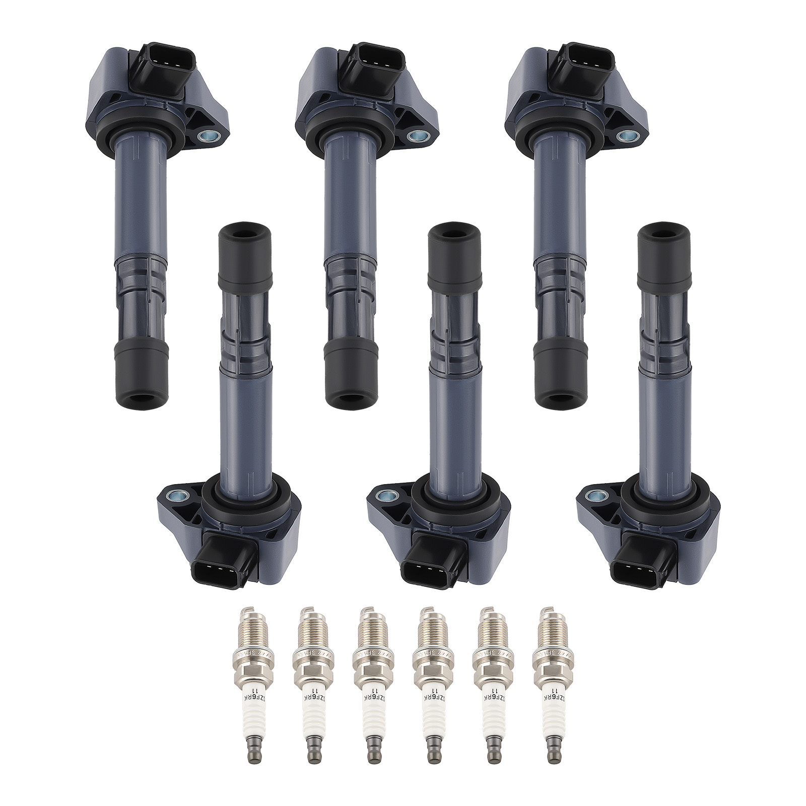 6* Ignition Coil & Iridium Spark Plug For Acura MDX 2003-06 Saturn 2006-08 UF400