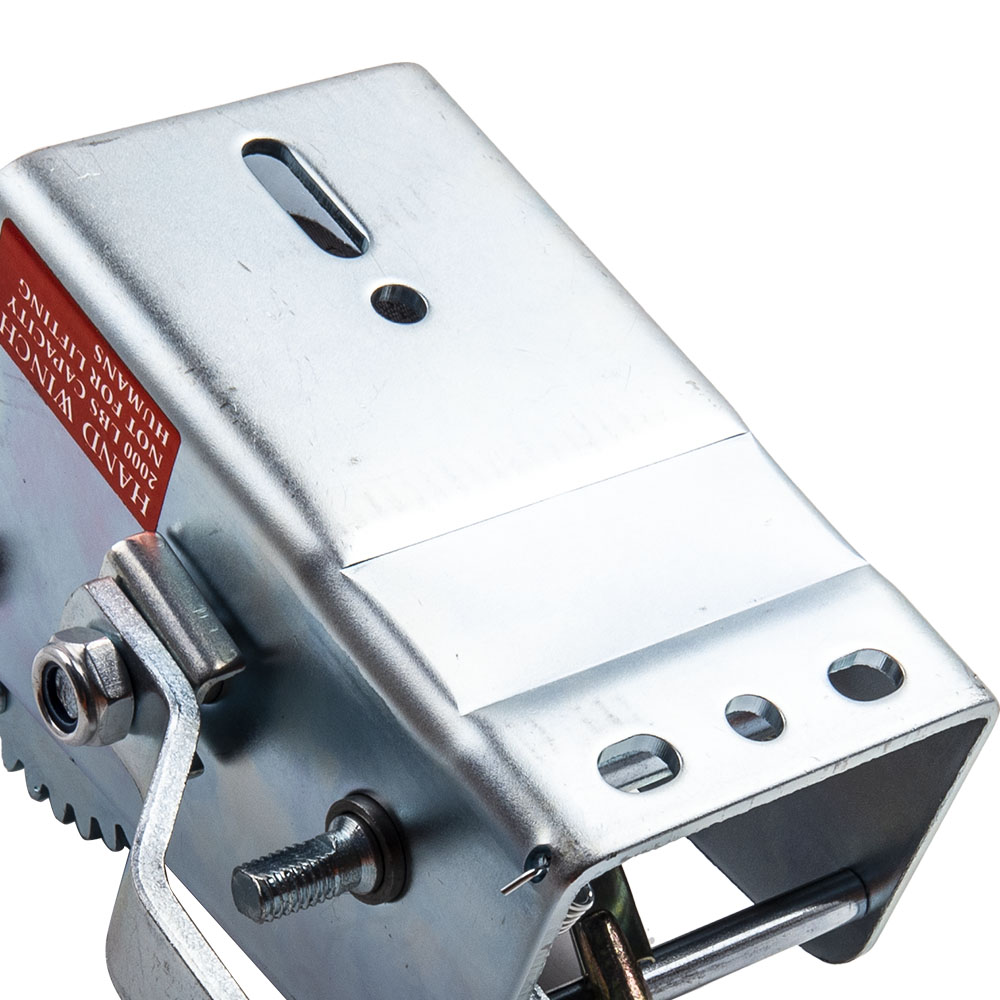 2000lbs Hand Winch Hand 2 Gear Crank Winch Heavy Duty ATV Trailer Boat QME