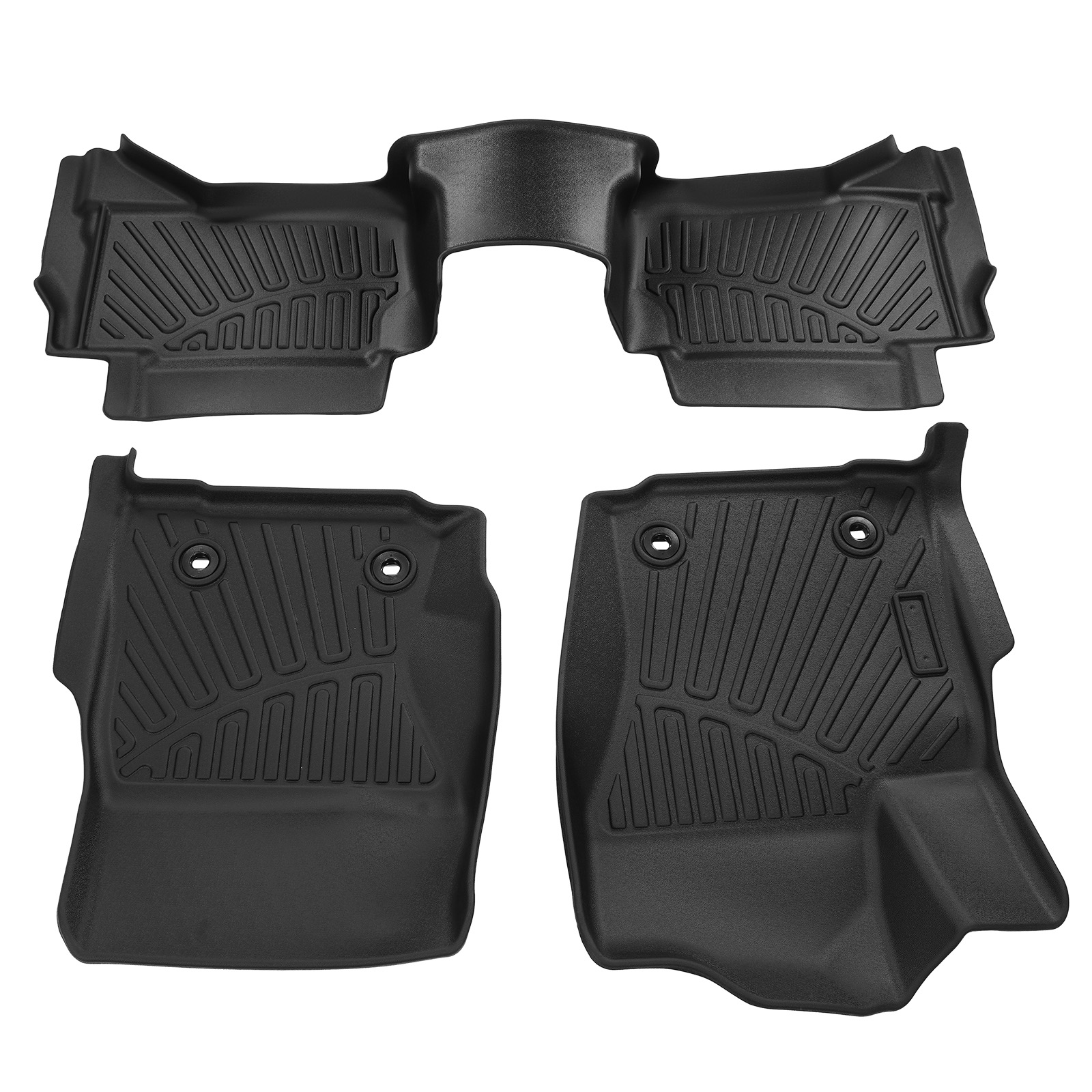 1st & 2nd Row Floor Liner Fit For Toyota Tacoma Double Cab 2024 2025 Rubber TPE