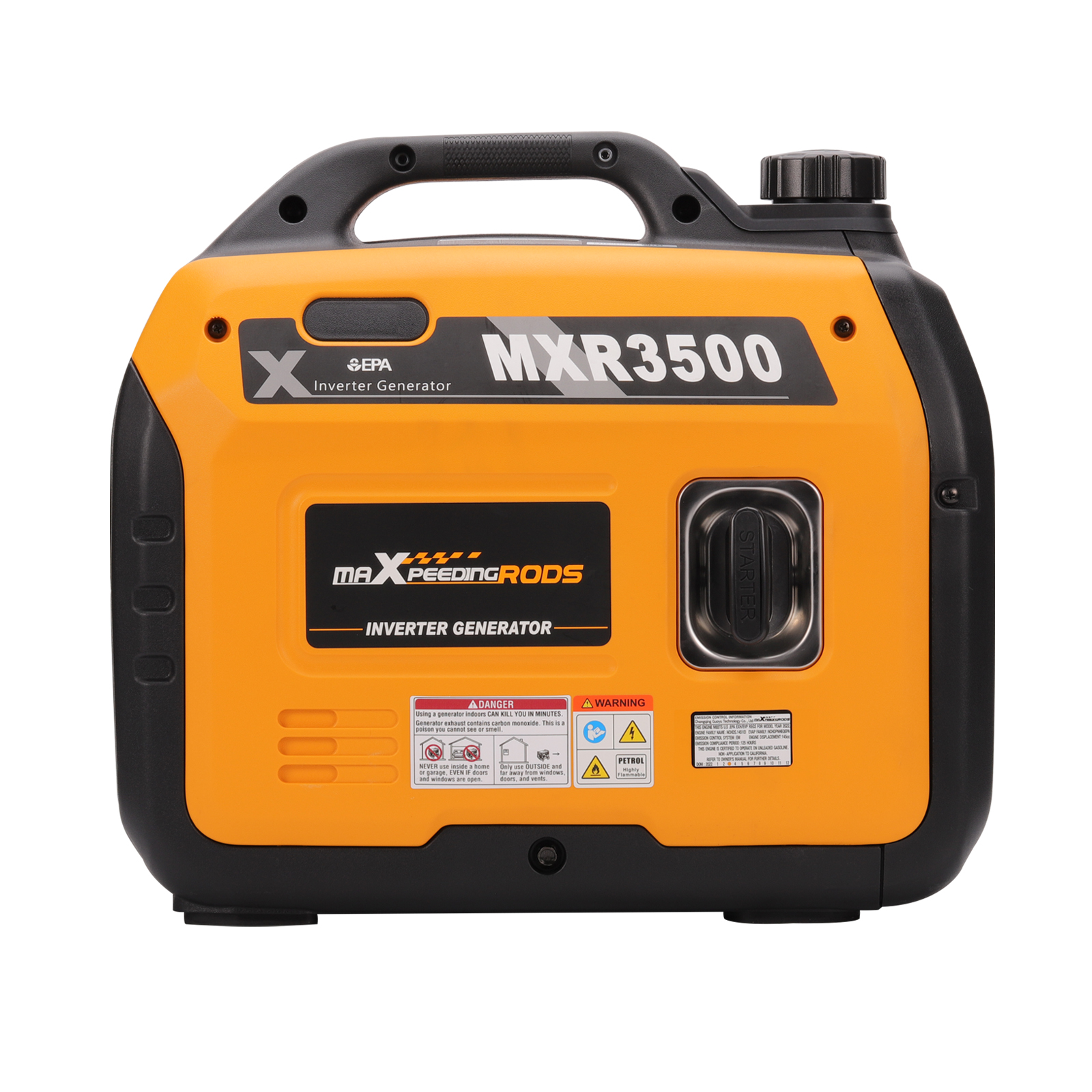 3500 Watt Gas Powered Inverter Generator Portable Super Quiet CO Shutdown for RV