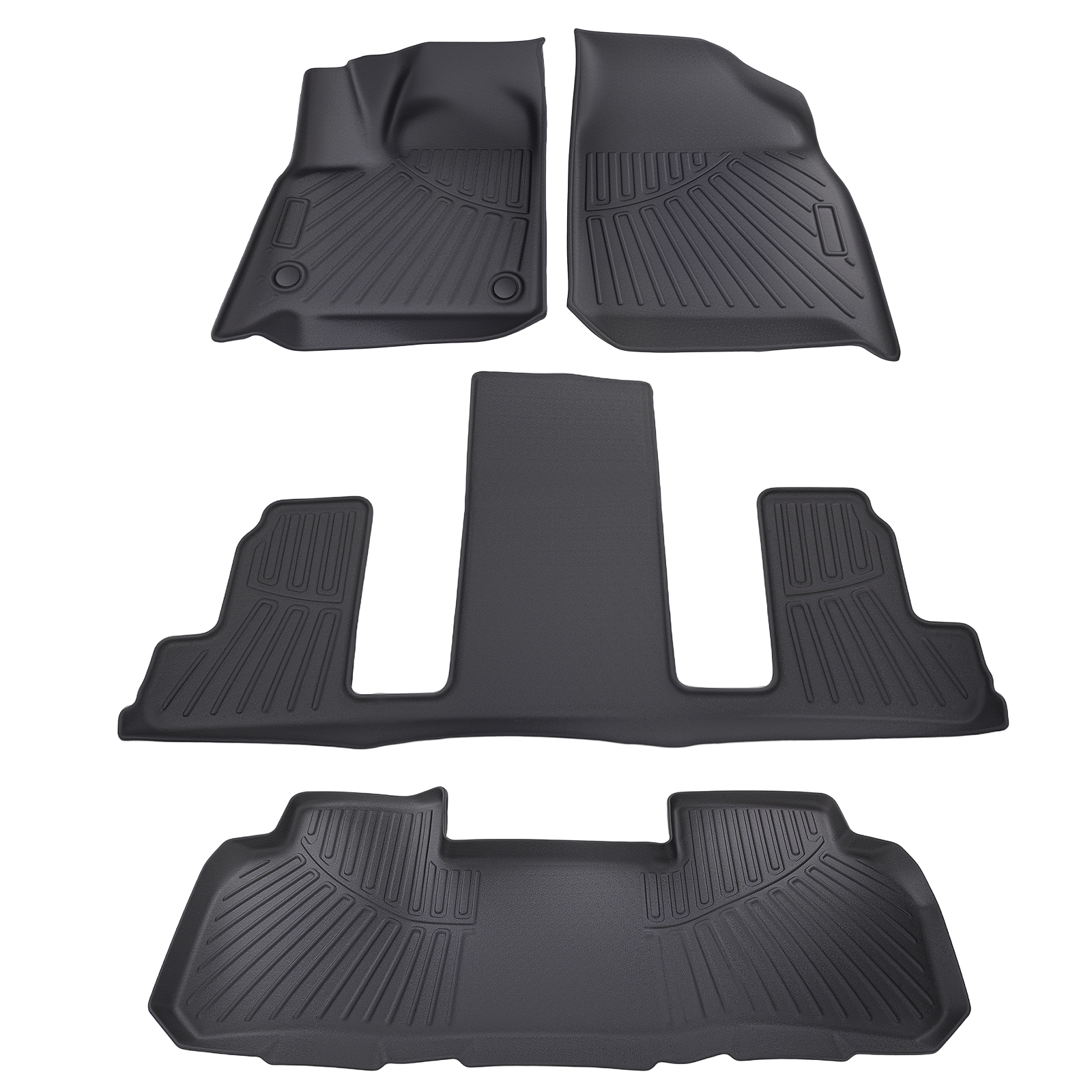 Carpet Floor Mats for Buick Enclave 2018-2024 TPE Black All-Weather Floor Liners
