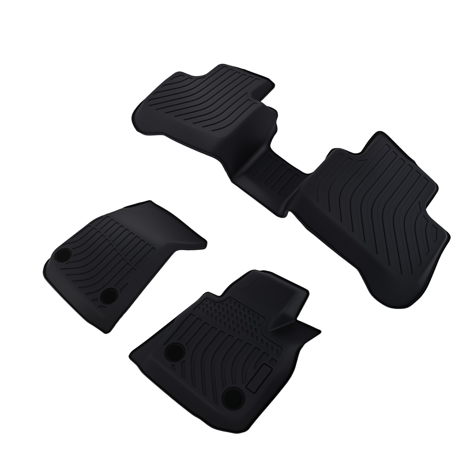 Floor Mats for BMW X3/X4 2018-2024 Black TPE Car Mat All-Weather Waterproof