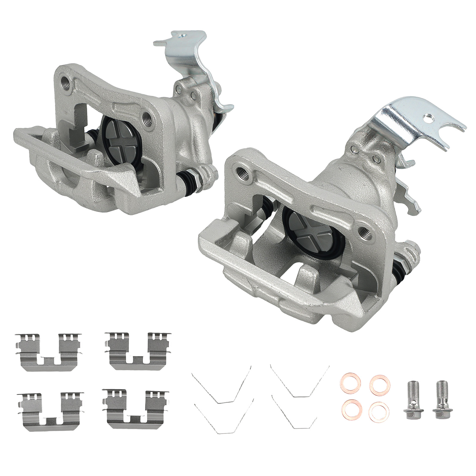 Pair Rear Brake Caliper Kit with Bracket for Honda Accord Acura TSX 2008-2014
