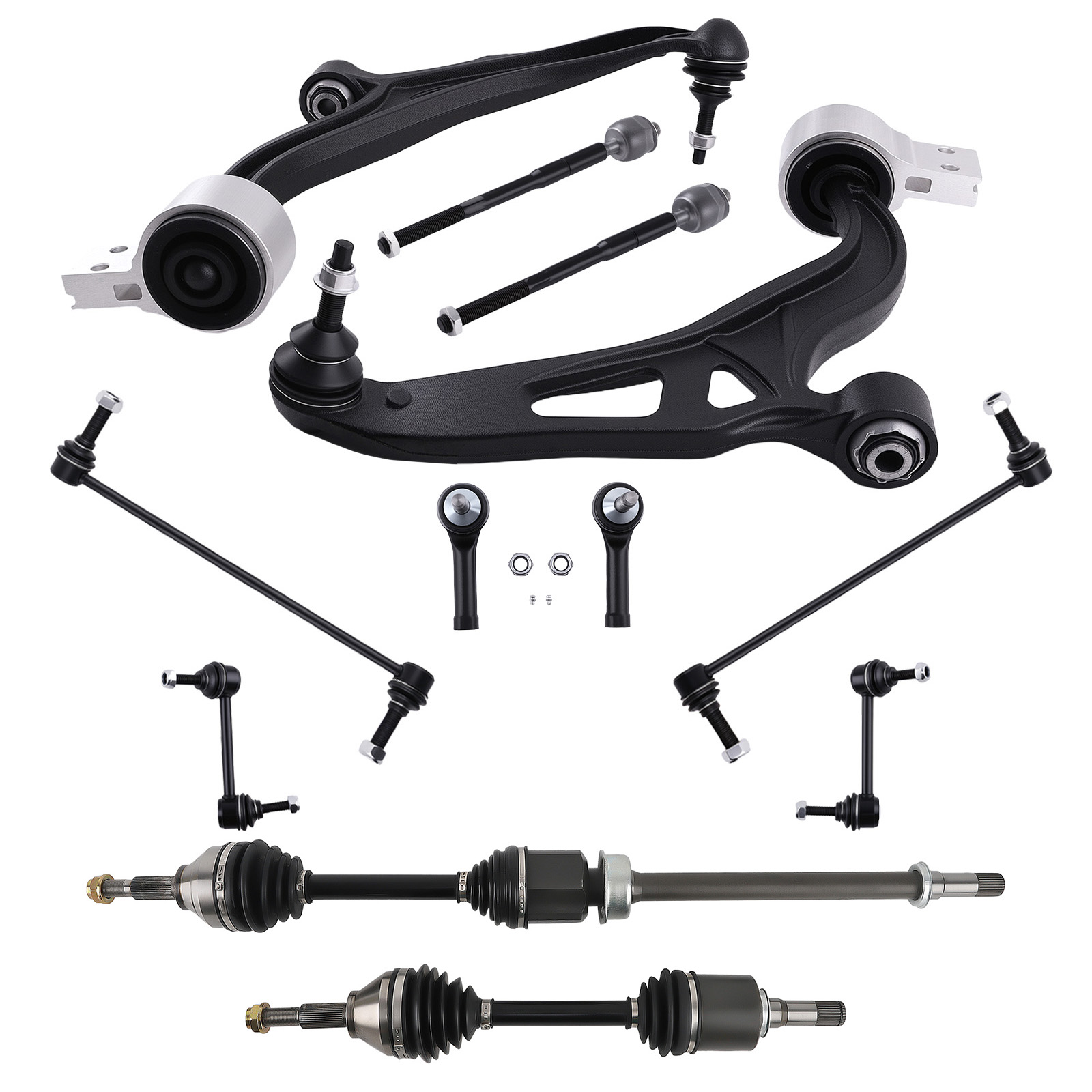 12pcs Front Lower Control Arm Sway Bar CV Axle Shaft For 2014-2017 Ford Explorer