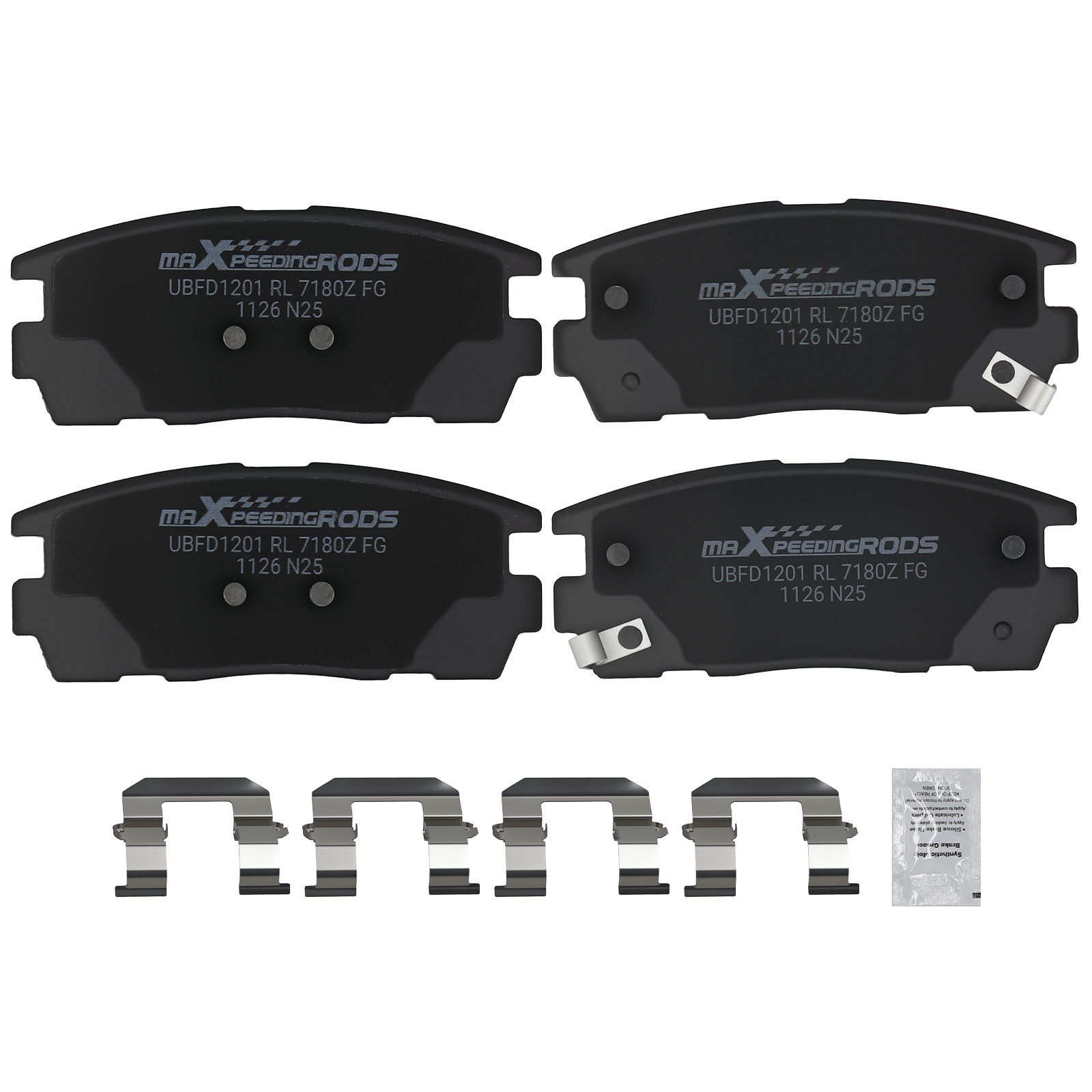 2 Pairs Front Ceramic Brake Pads Kit for Pontiac Torrent 07-09/GMC Terrain 10-17