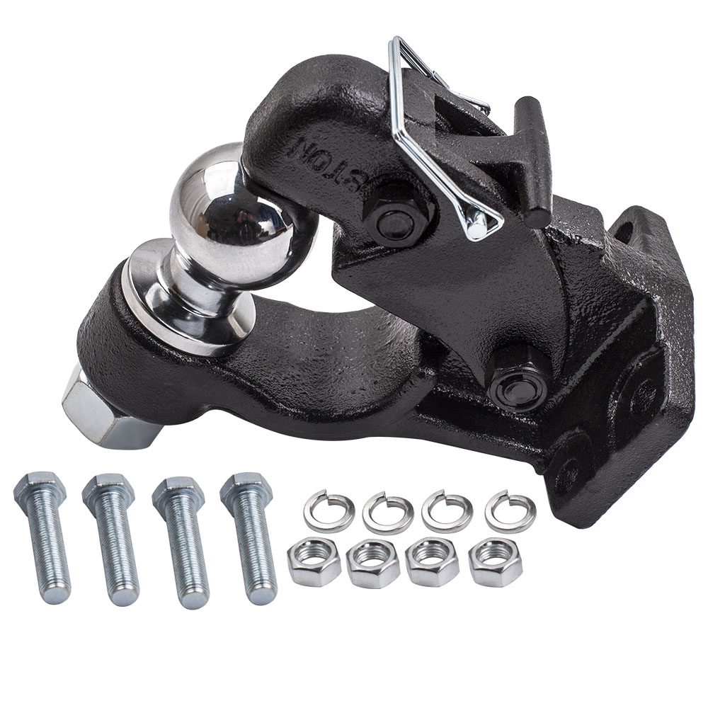 Heavy Duty 8 Ton Combination Hitch Pintle Hook Tow Towing 4 Bolt Truck
