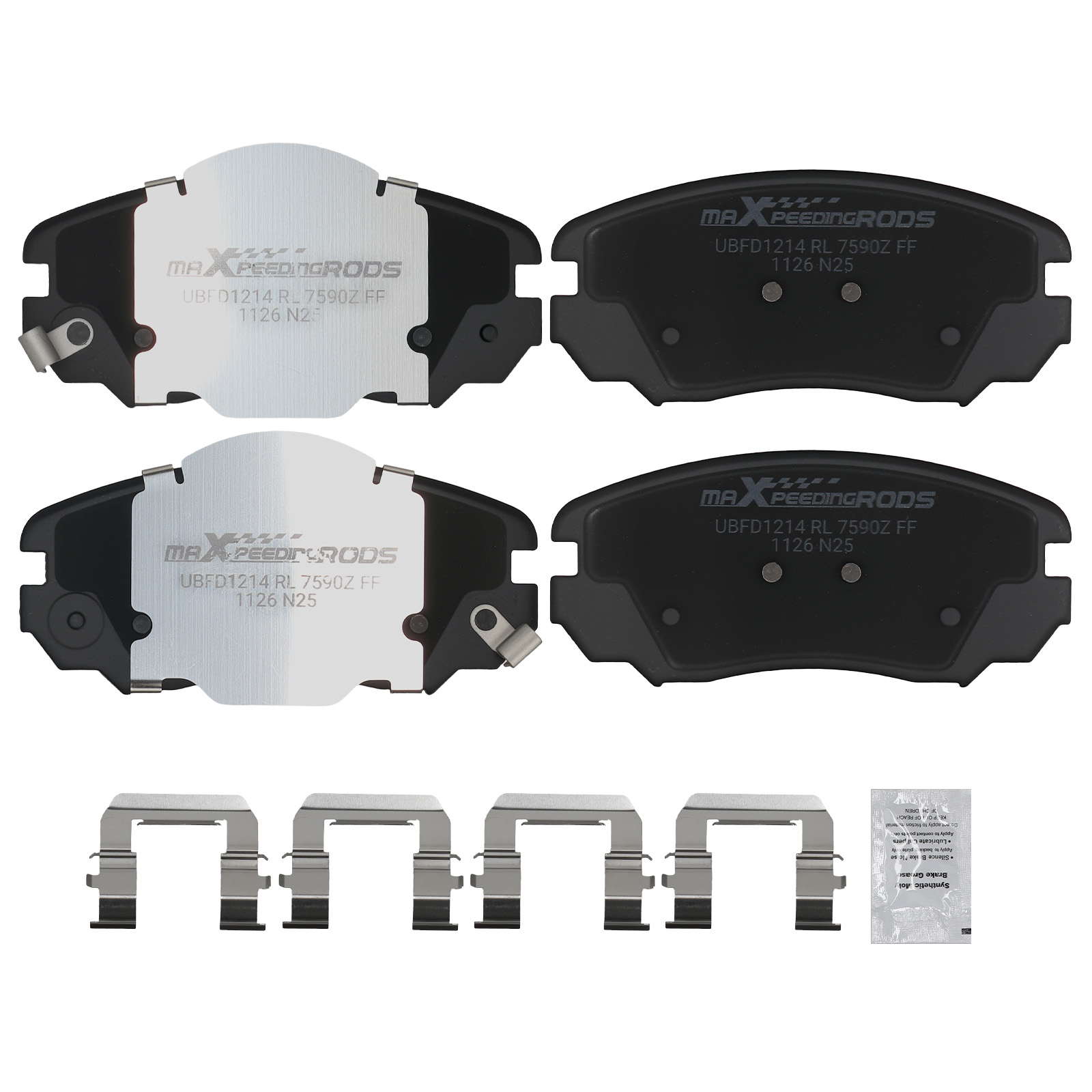 Front L&R Ceramic Brake Pads Kit for Chevrolet Impala 2014-2020/Malibu 2013-2015