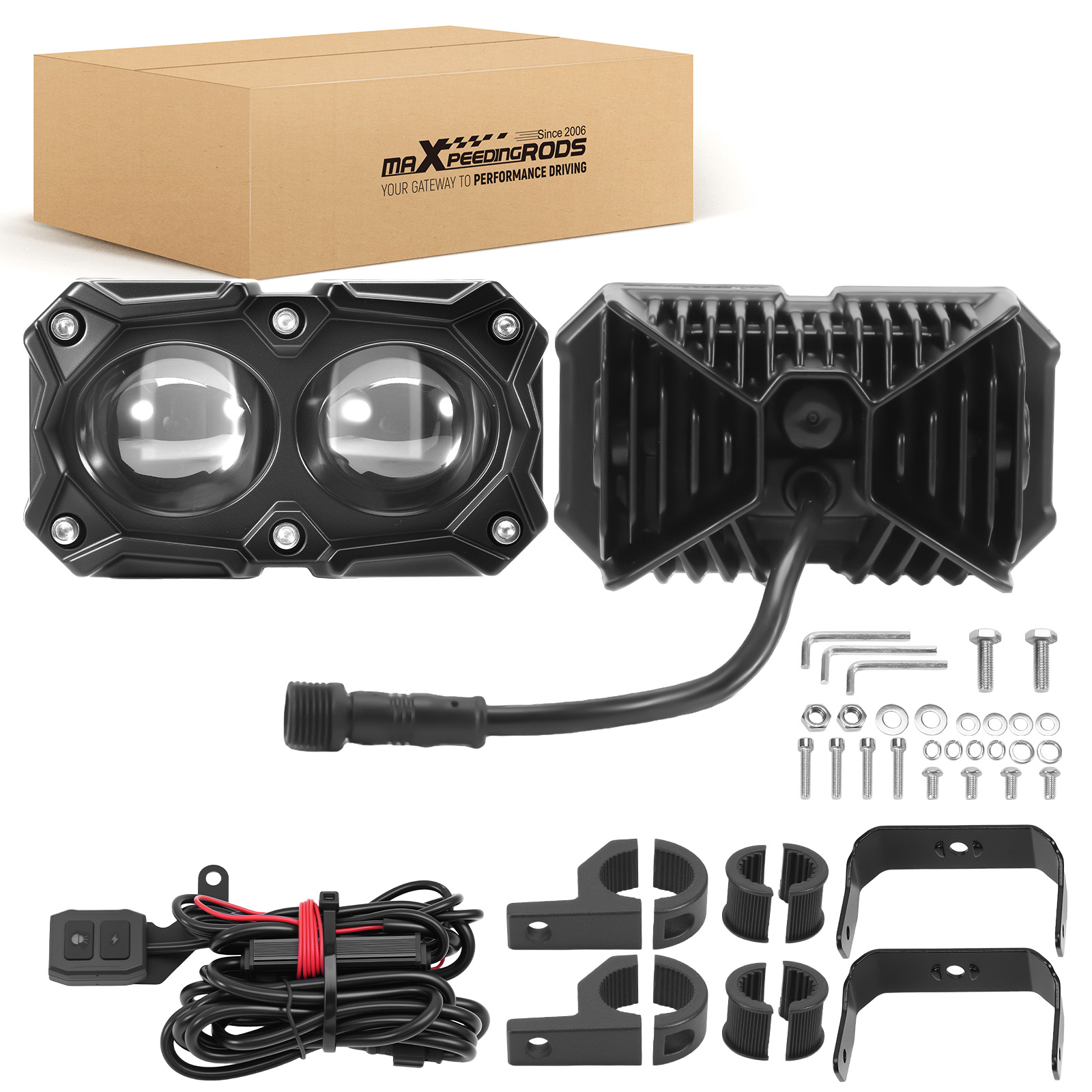 20W LED Auxiliary Driving Light for Motorcycle ATV Spot Type 4000LM