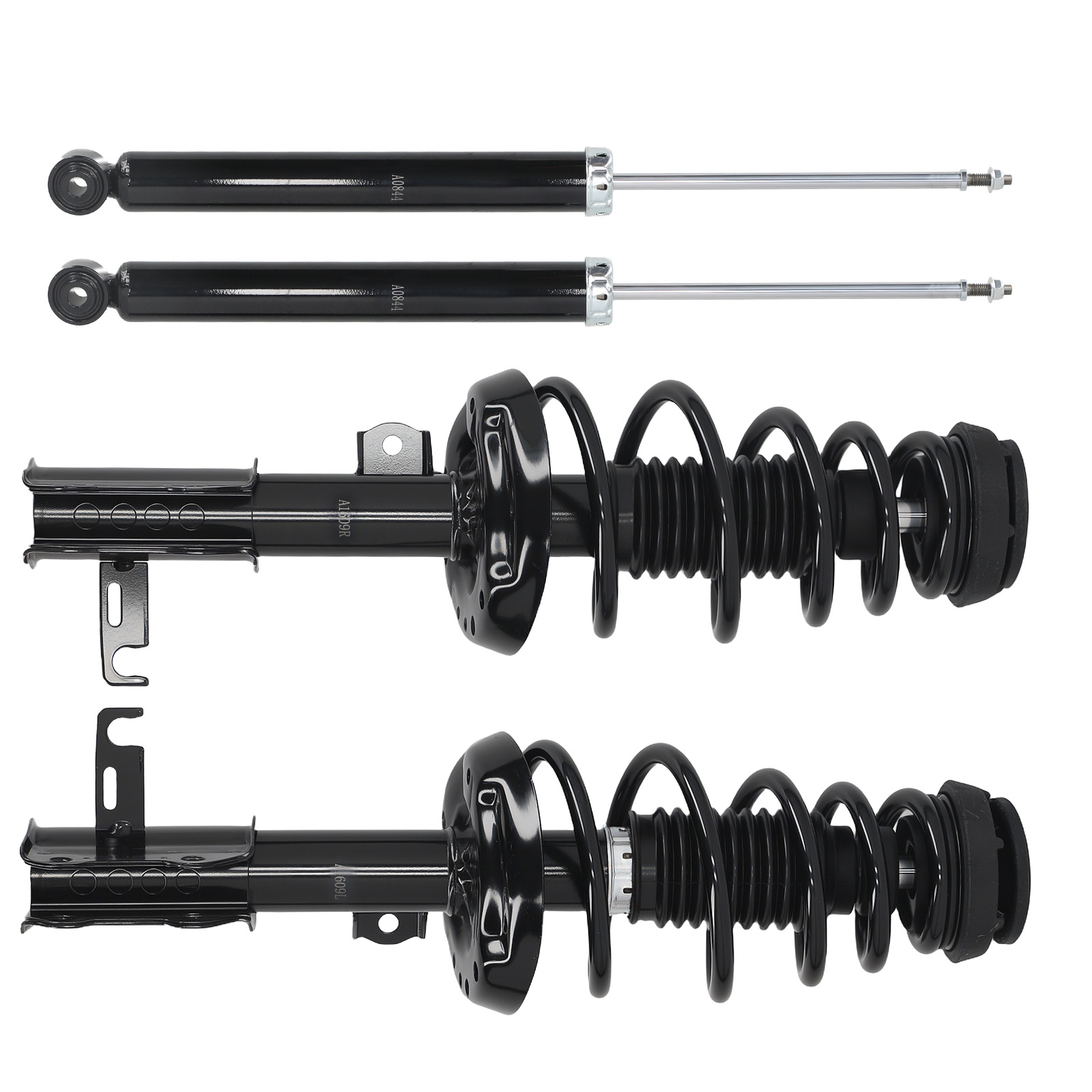 Front Struts w/ Coil Spring + Rear Shocks Assembly For Chevrolet Cruze 2011-2012