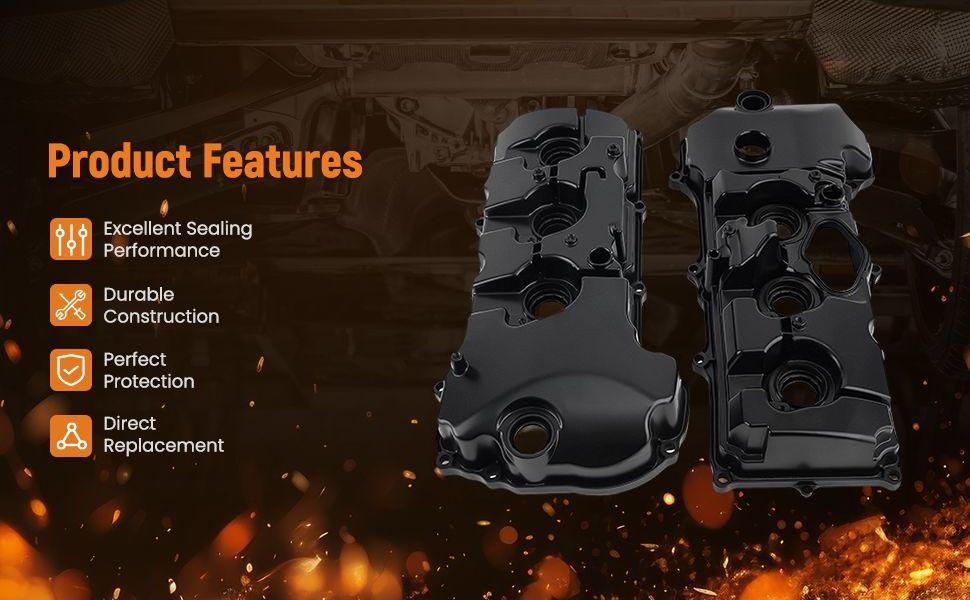 2x Engine Valve Cover for Ford Explorer Taurus 2014-19 Flex 3.5L