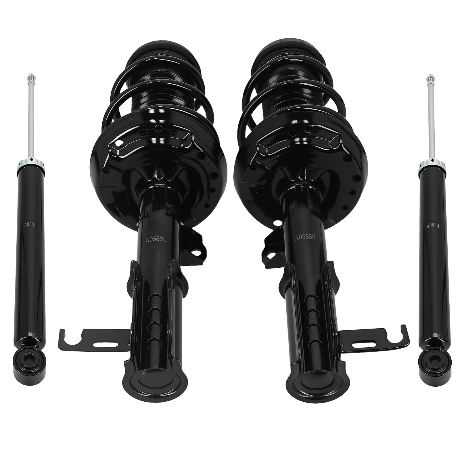 Front Struts w/ Coil Spring + Rear Shocks Assembly For Chevrolet Cruze 2011-2012