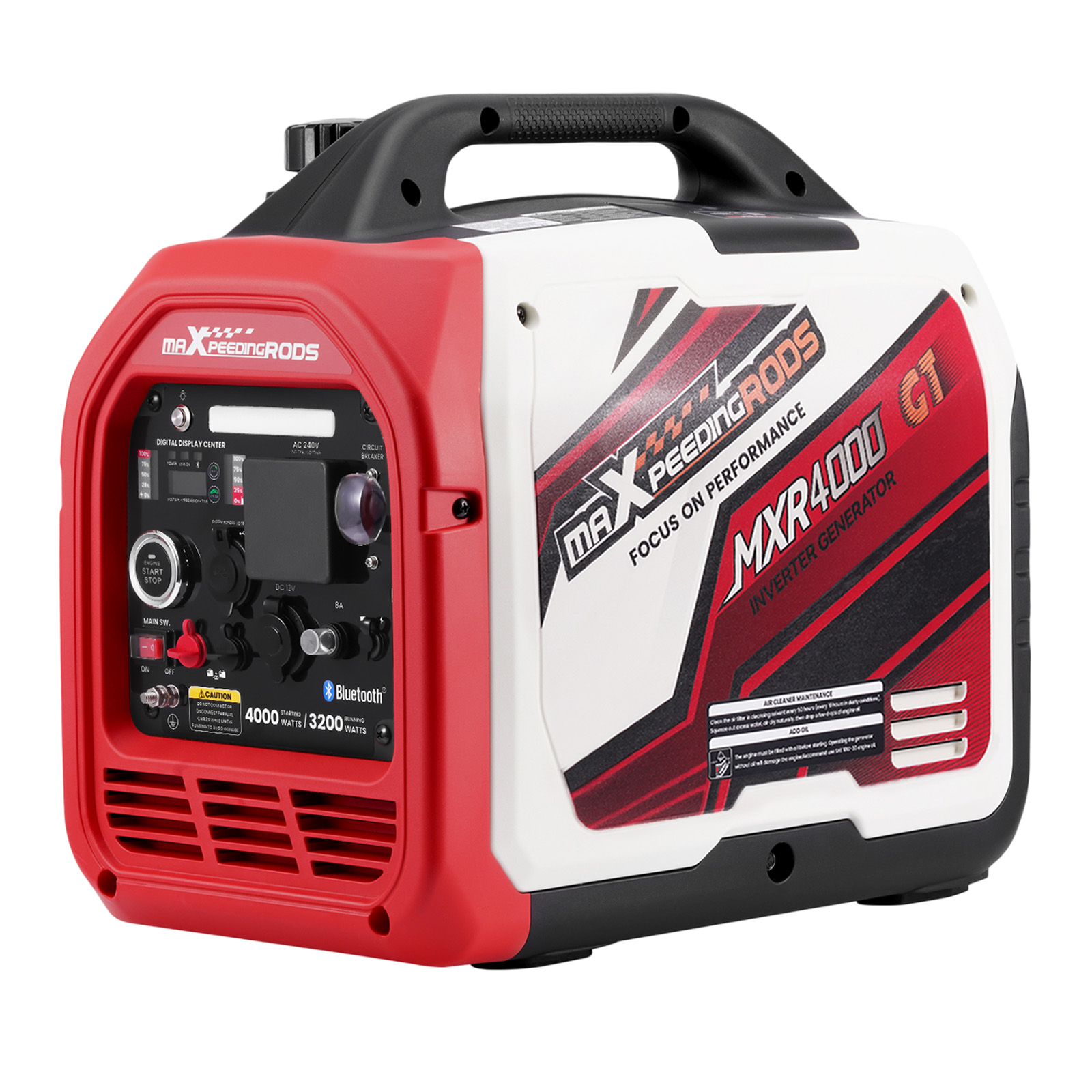 Inverter Generator 4KW Max 3.2KW Electric Start Petrol Bluetooth for Camping
