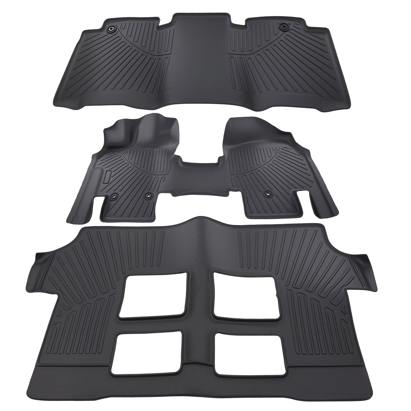 Waterproof Floor Mats Liners for Honda Odyssey 2011-2017 Black TPE All Weather