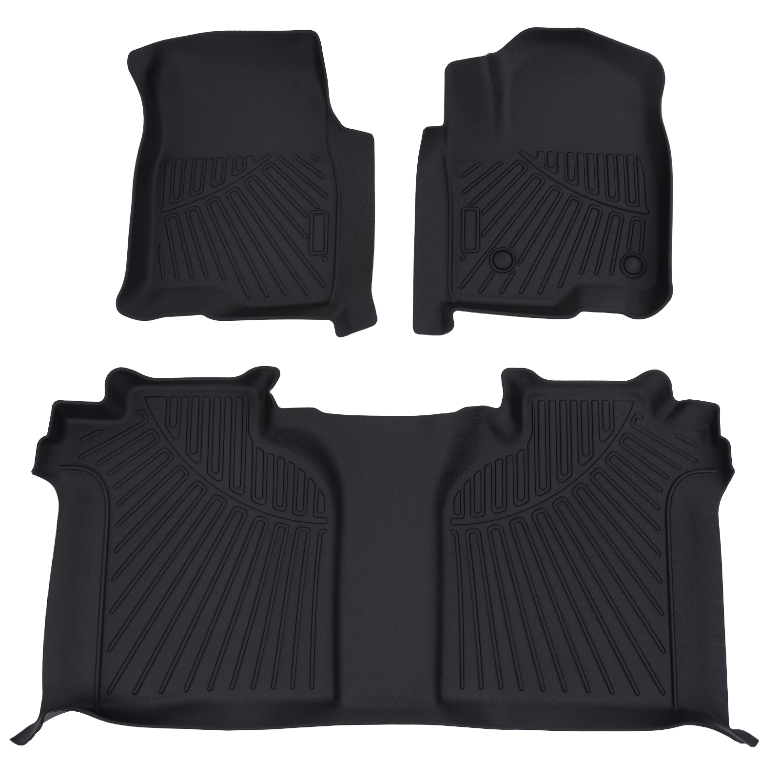 TPE Floor Mat Liners For Chevrolet Silverado 2020-25 All Weather Waterproof QME