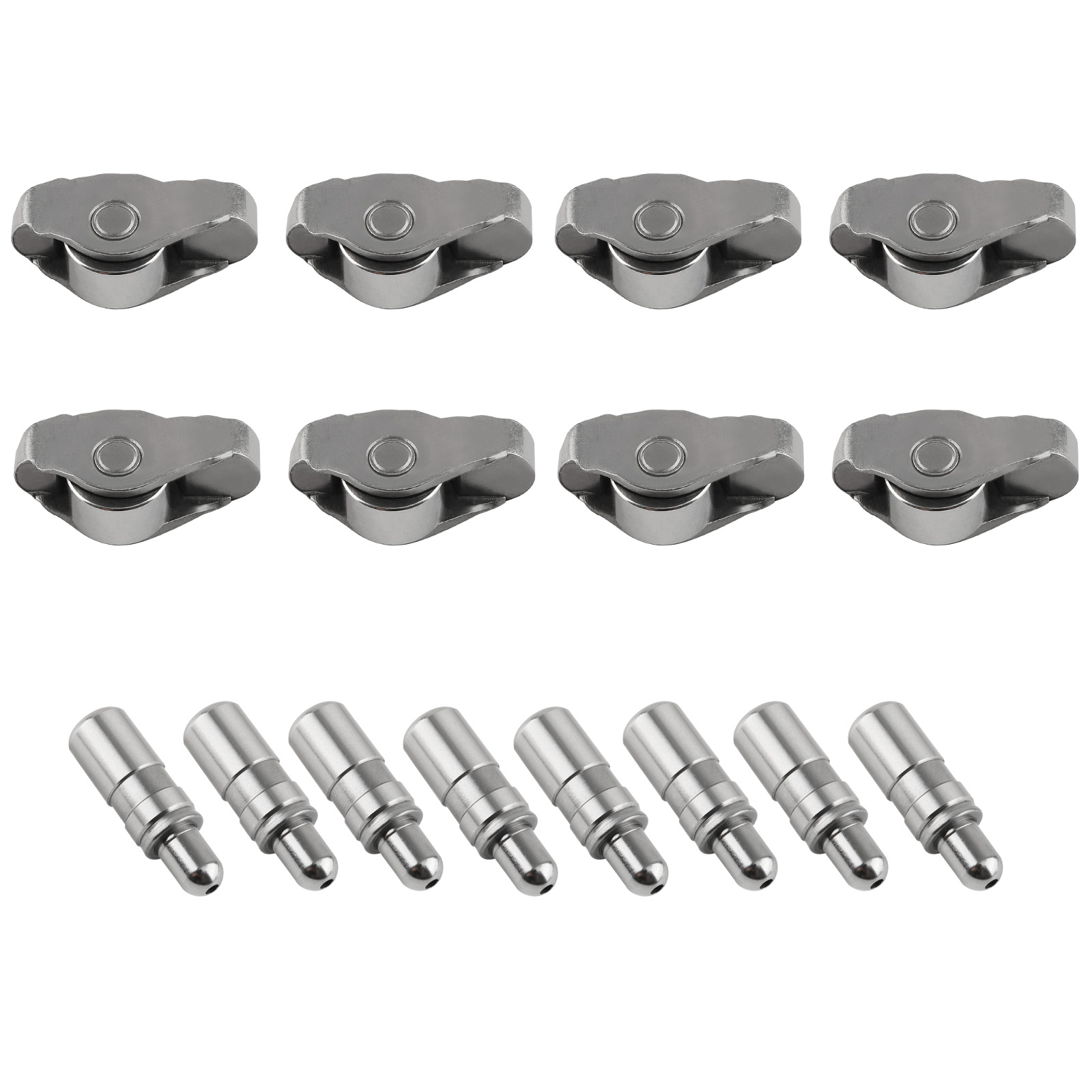 8pcs Dual Overhead Cam Rocker Arms + Valve Lifters for Chevy GMC Buick 12565203