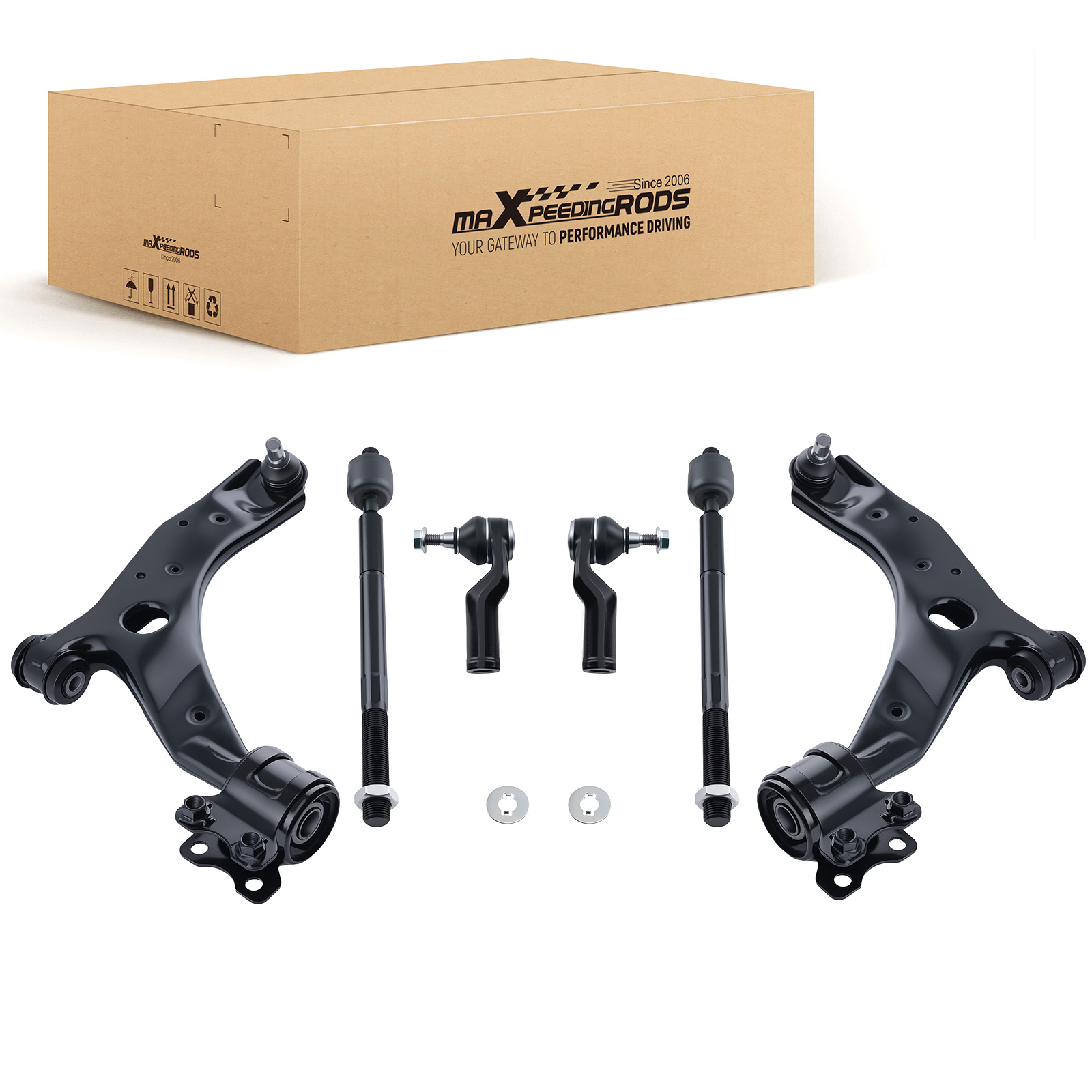 Front Lower Control Arms Driver Passenger Suspension Kit for Mazda 3 2007-2009