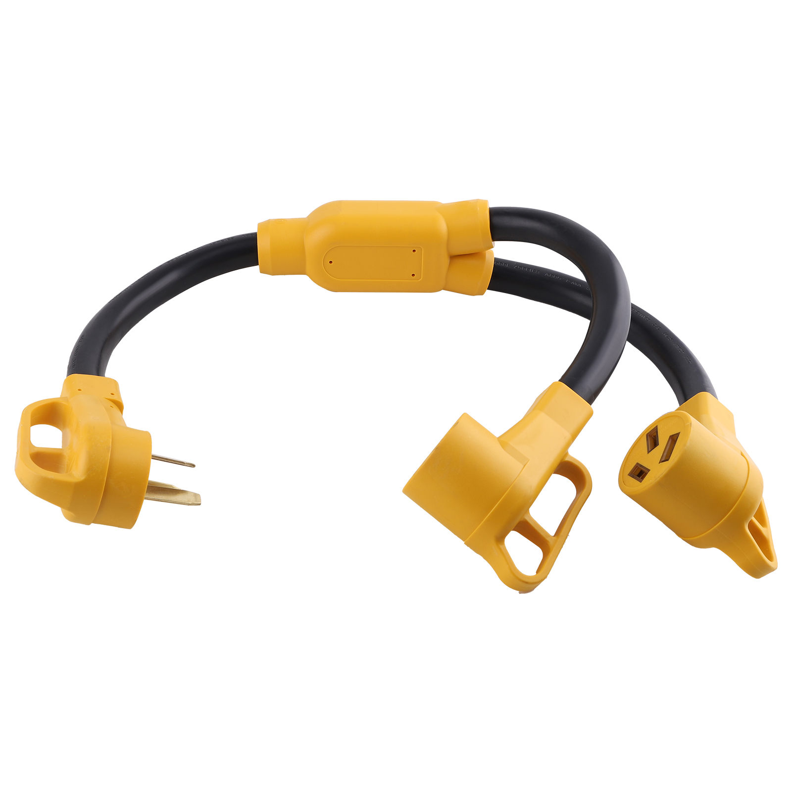 10-50 Y Adapter for EV Charger/Welder - 50A 250V, 6250W, 3ft, NEMA 10-50P