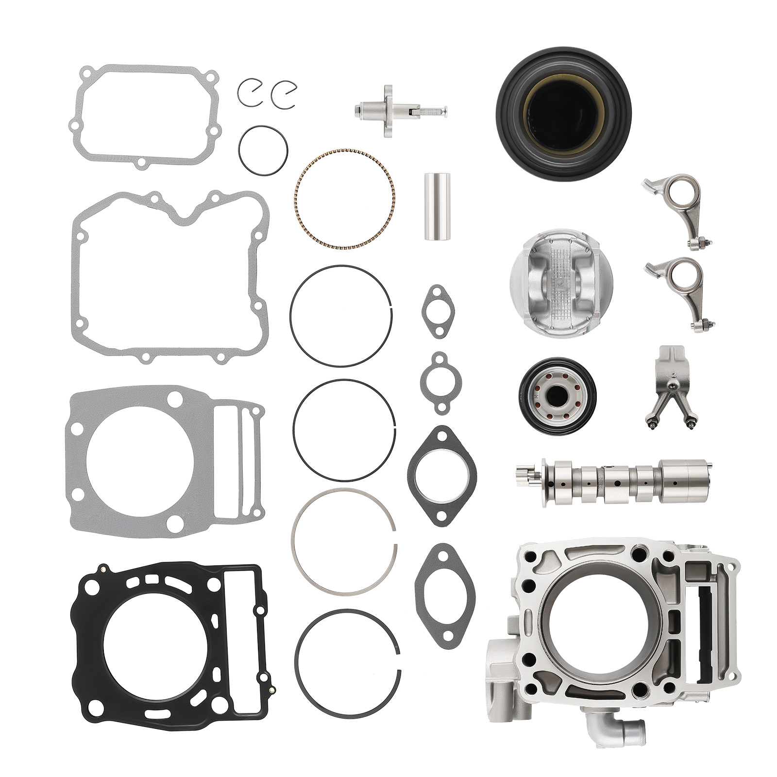 Cylinder Piston Camshaft Rocker Arm Top End Kit for Polaris Ranger 500 1999-2012