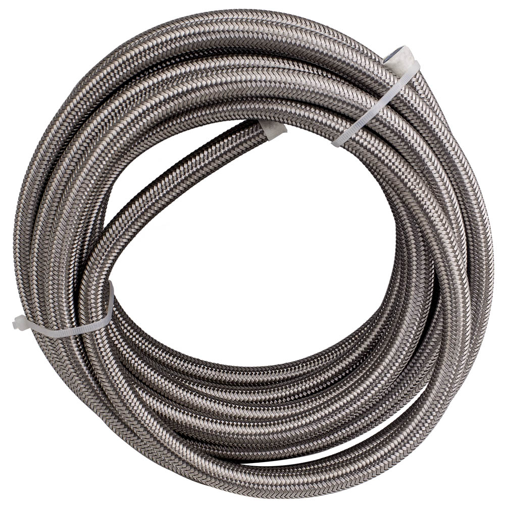 AN-8 AN8 Stainless Steel PTFE Fuel Line 20FT Fitting Hose End Kit  5000 PSI