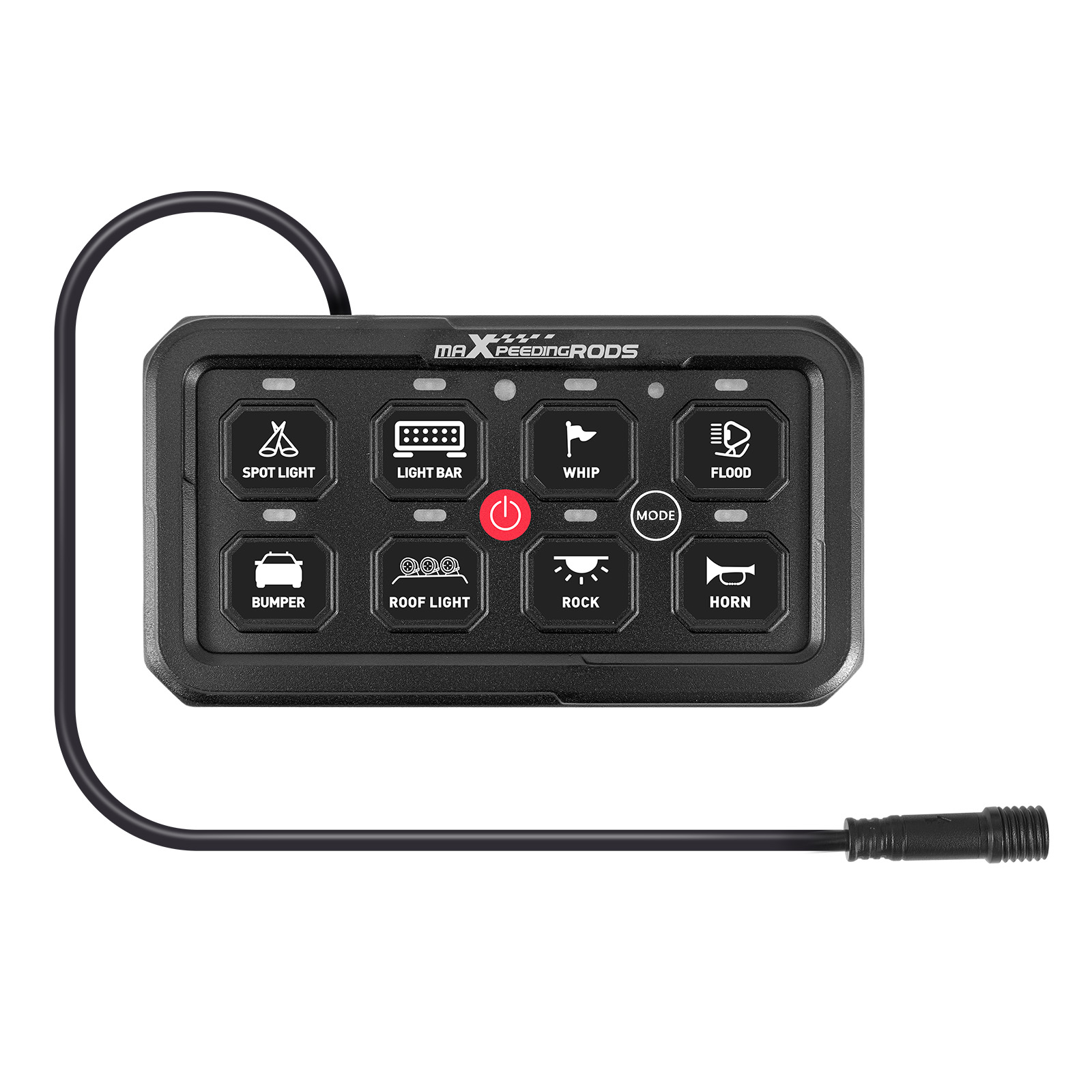 Pannello Comandi Touch Screen 8 Gang For Auto Pickup SUV Barca Offroad 12-24V