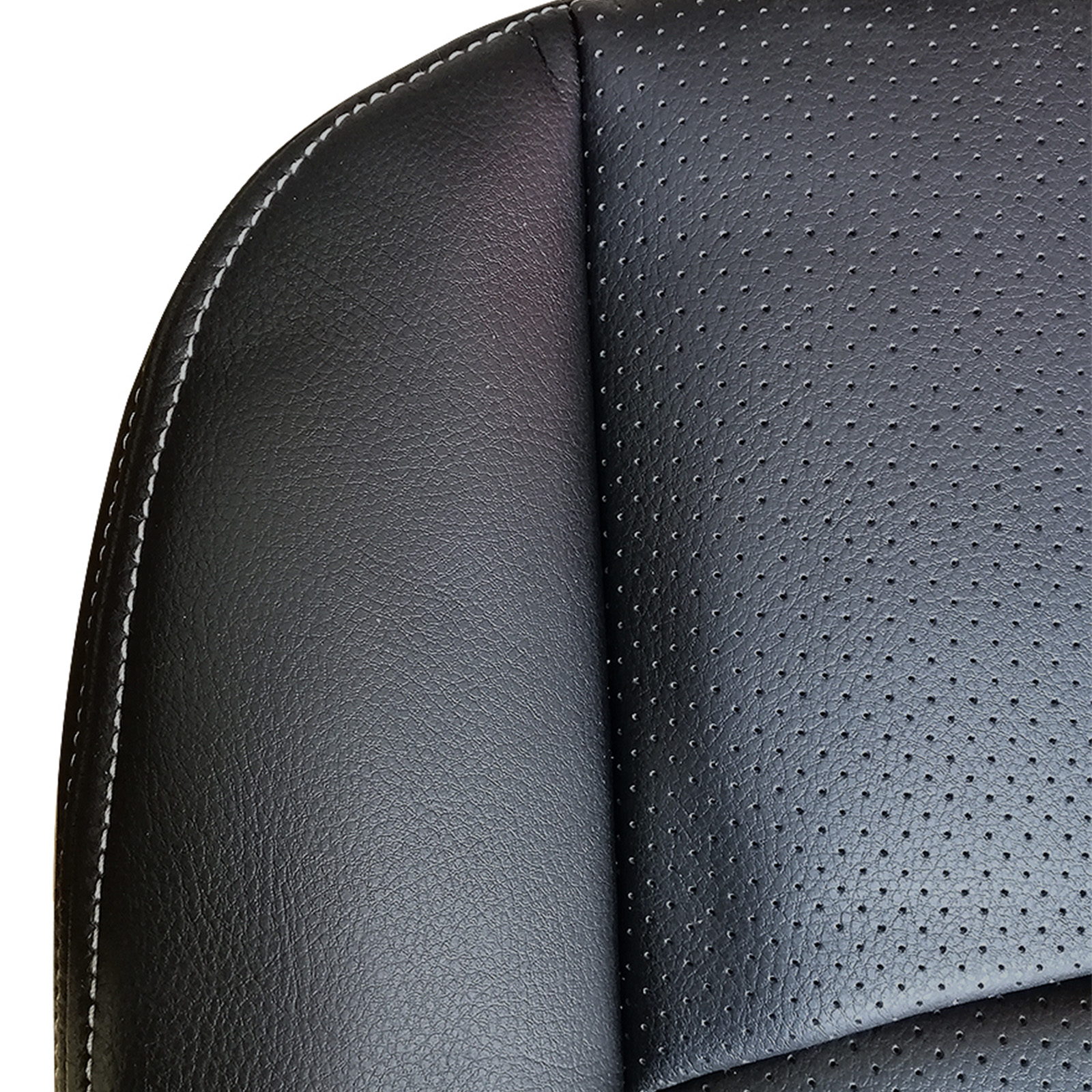 Black Leather Front Seat Cover for Dodge Ram 1500 Sport Crew Cab 2013-2018