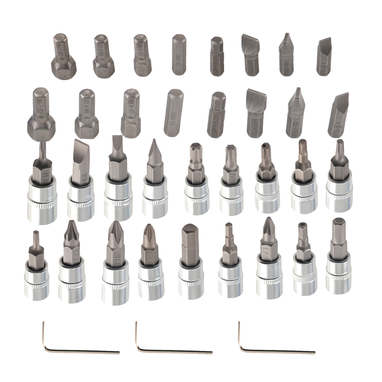 108PCS Repair Tool Set 1/2 1/4 Drive CR-V Ratchets Sockets 10-32mm Kit